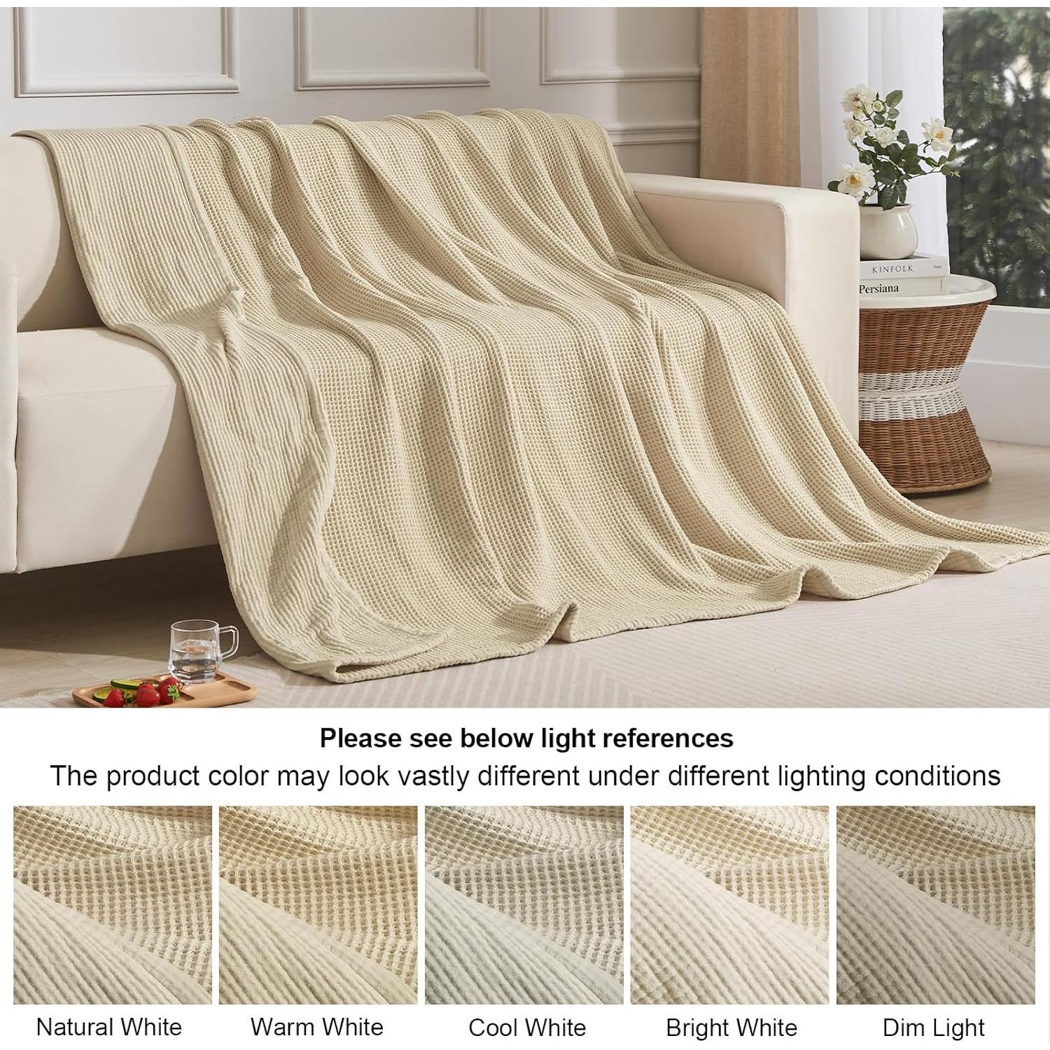 Manta King PHF 100% Algodón Reversible Suave 264x229 cm