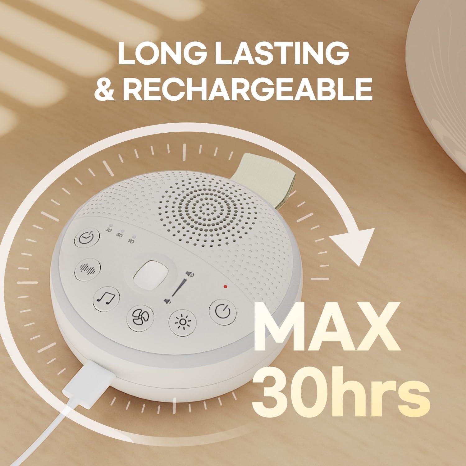 Máquina de Ruido Blanco HuBDIC HubiCare con 21 Sonidos