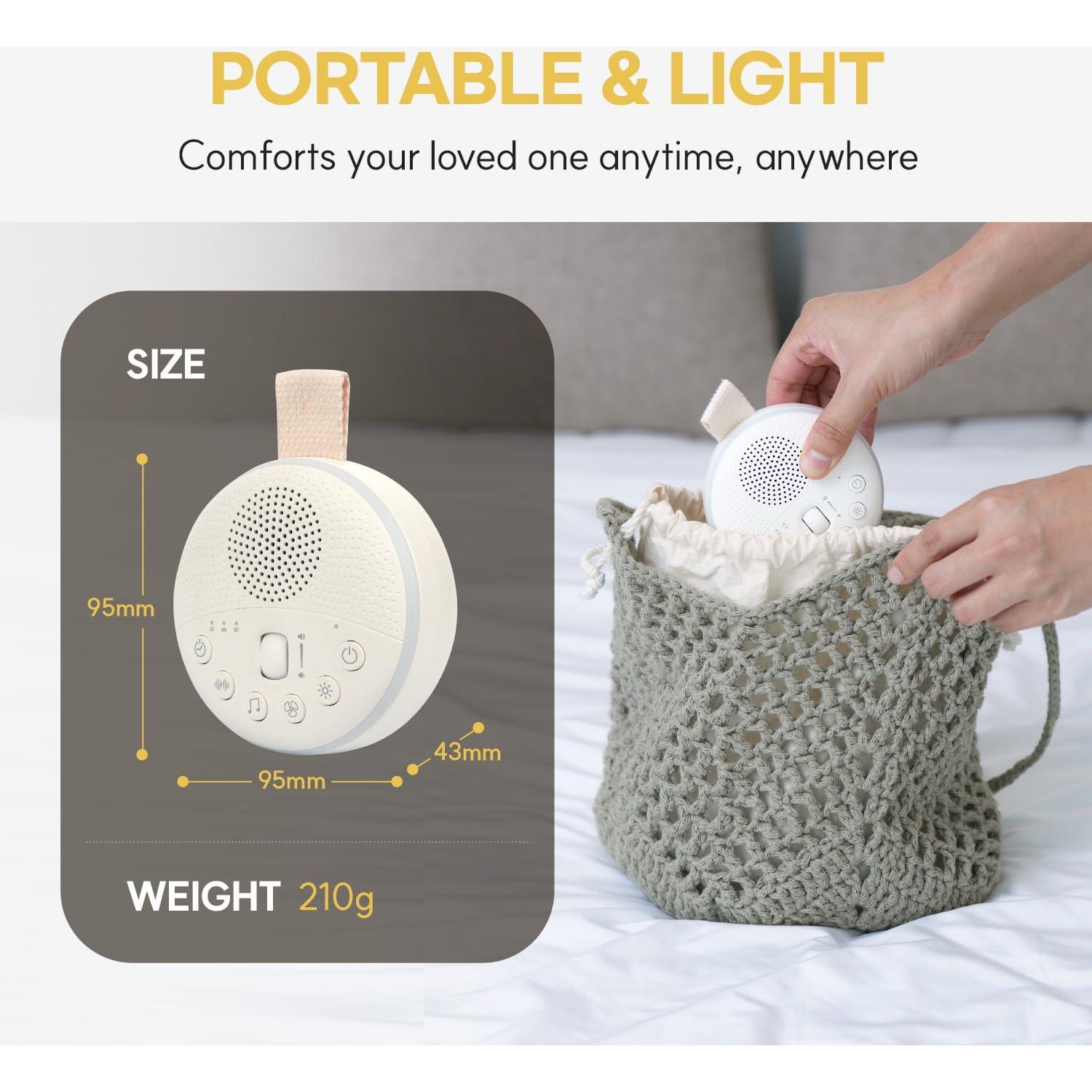 Máquina de Ruido Blanco HuBDIC HubiCare con 21 Sonidos