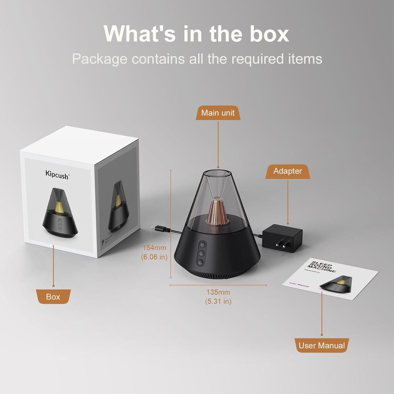 Máquina de Sonido KIPCUSH con Luz Nocturna 30 Sonidos 0.68kg