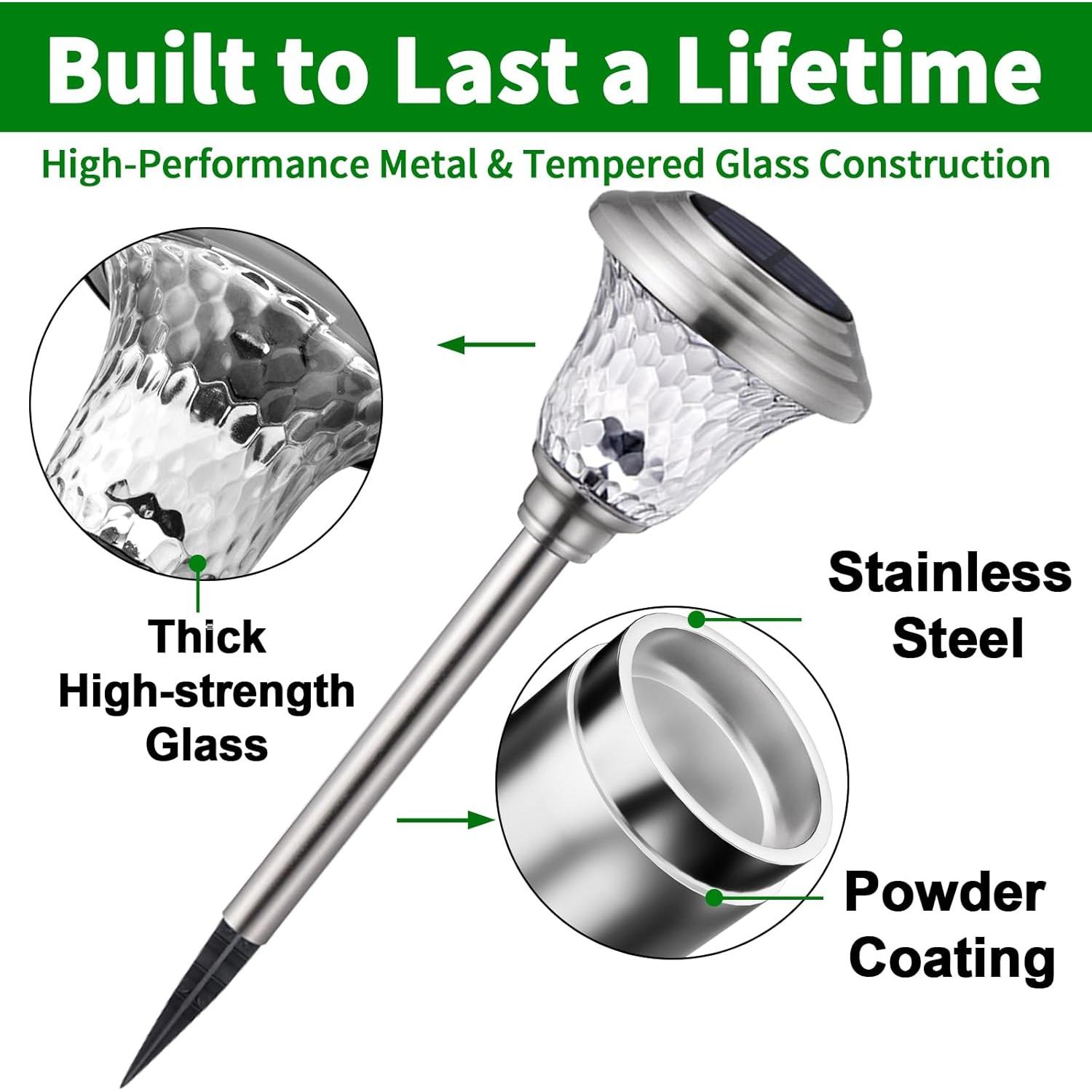 Luces Solares BEAU JARDIN 8 Piezas Jardín Exterior LED