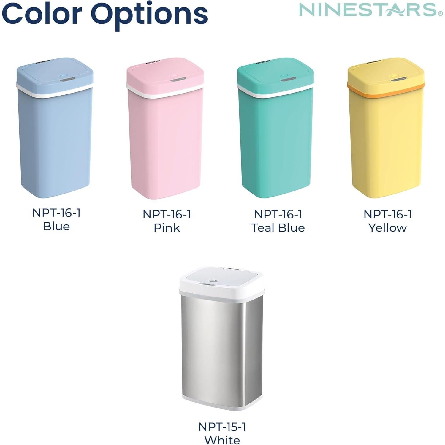 Basurero Automático Ninestars NPT-16-1BL 16L con Sensor Azul