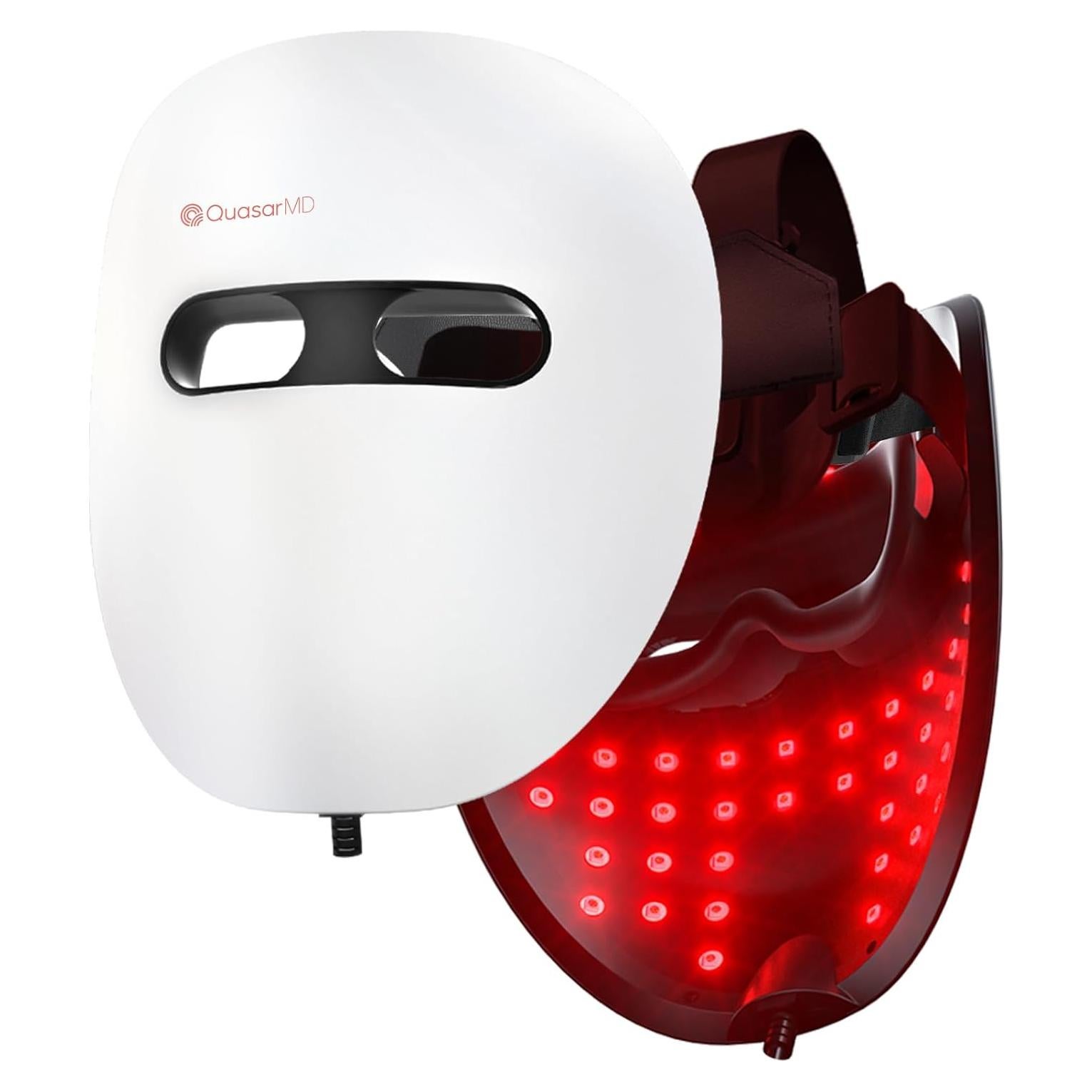 Máscara Facial LED 3D QuasarMD con Luz Roja y Azul para Piel Radiante