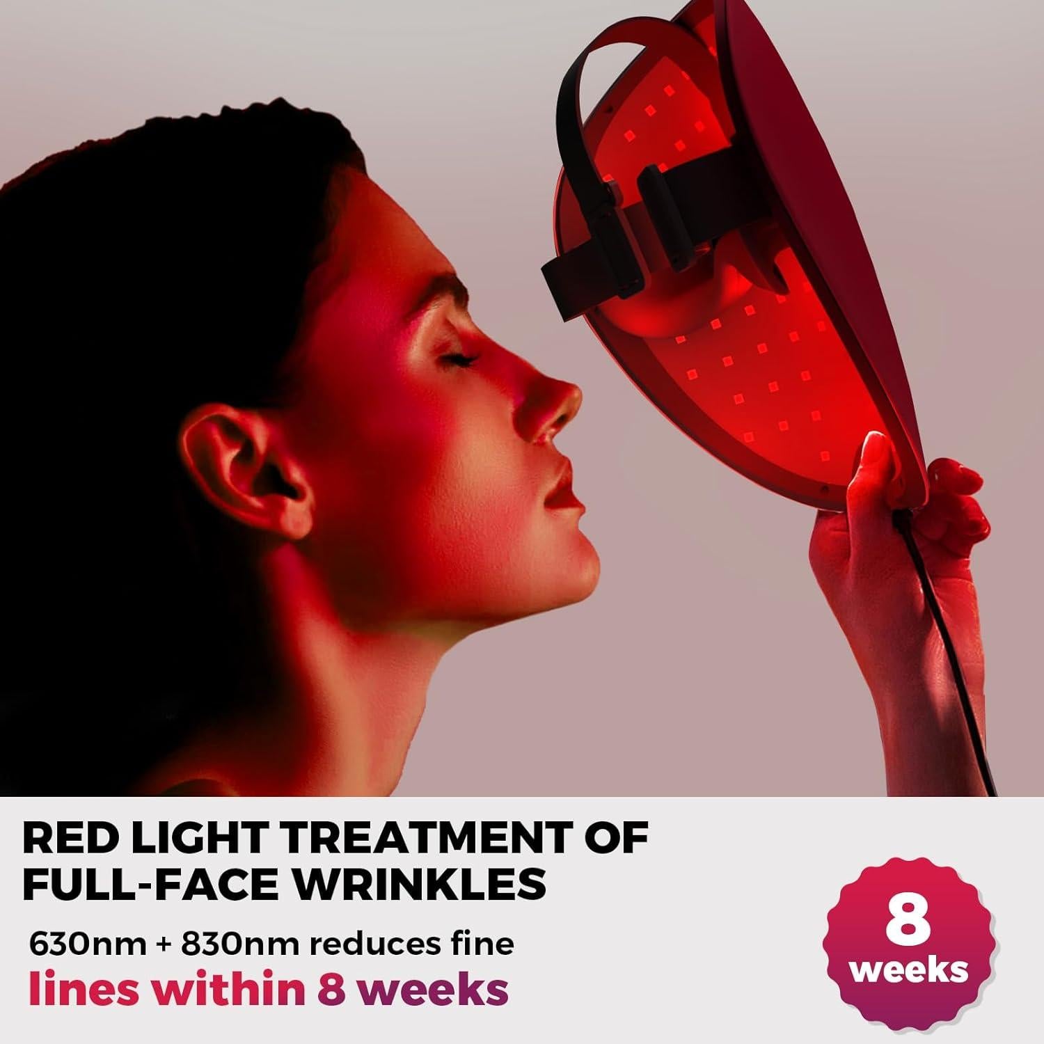 Máscara Facial LED 3D QuasarMD con Luz Roja y Azul para Piel Radiante