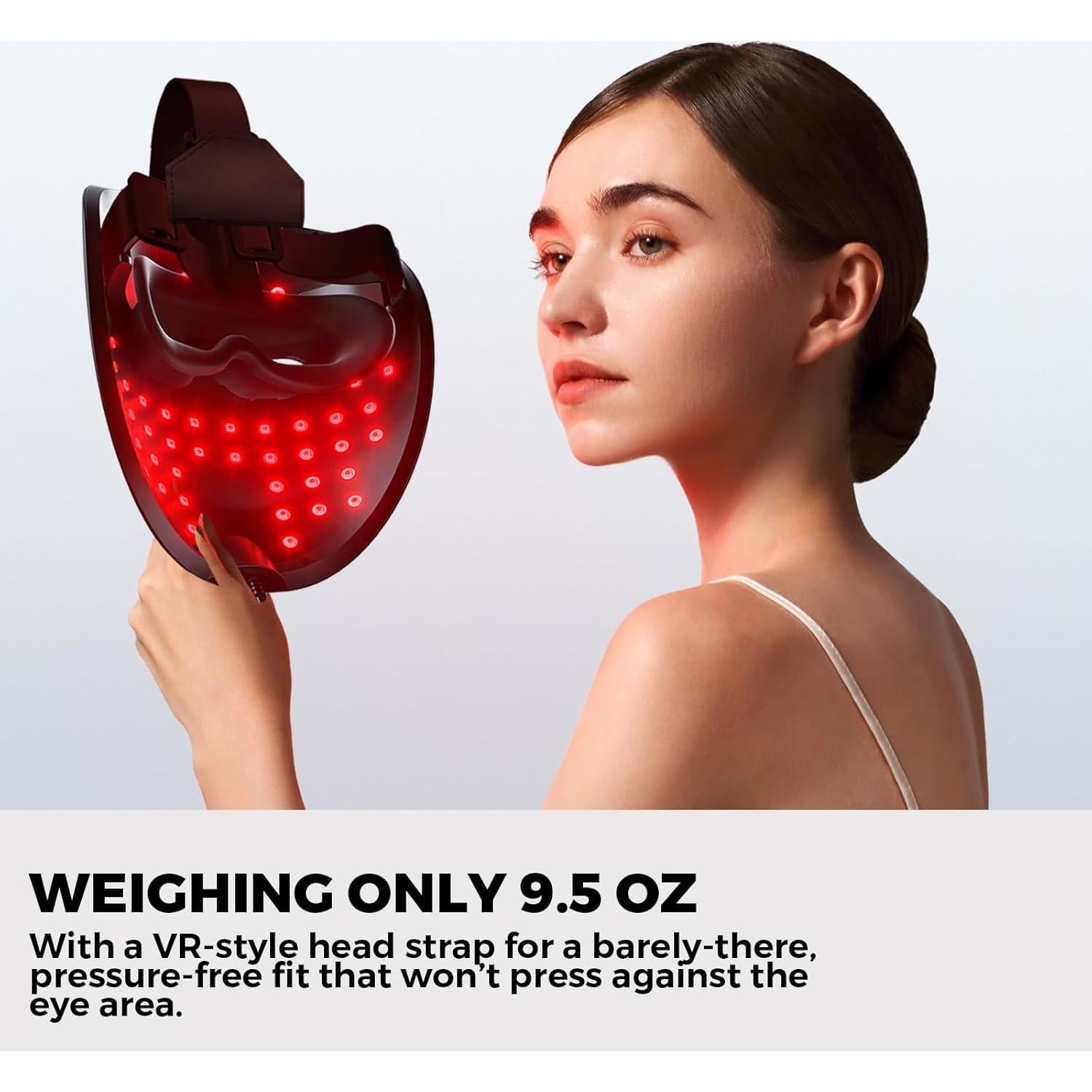 Máscara Facial LED 3D QuasarMD con Luz Roja y Azul para Piel Radiante