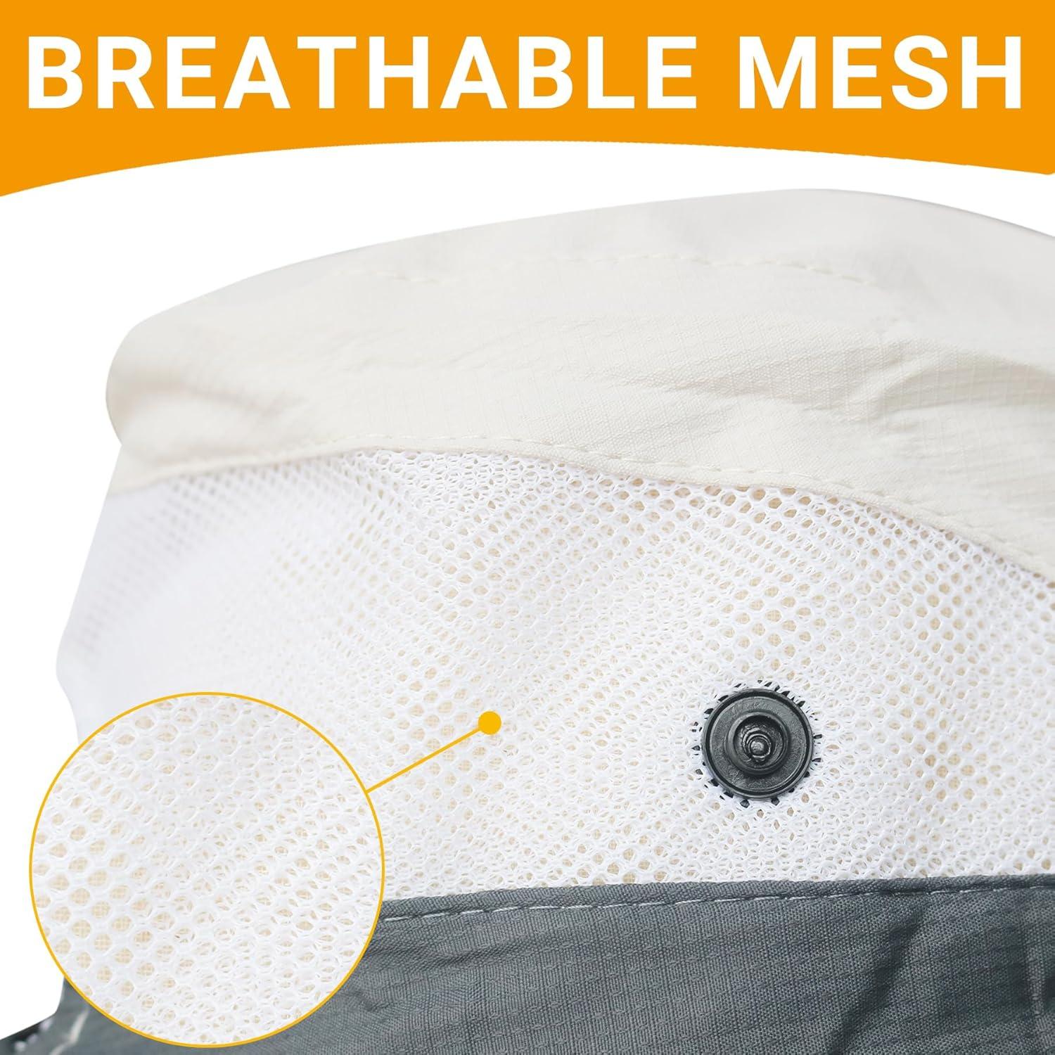 Sombrero de Cubo PFFY UV 50+ para Hombre y Mujer - Rosa/Gris