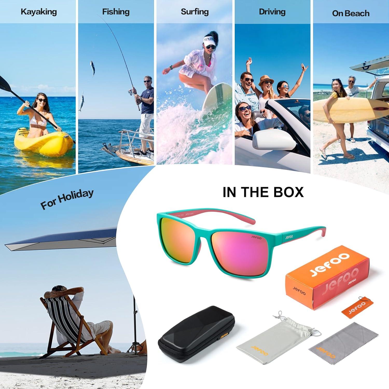 Gafas de Sol Polarizadas Jefoo UV400 para Hombres y Mujeres