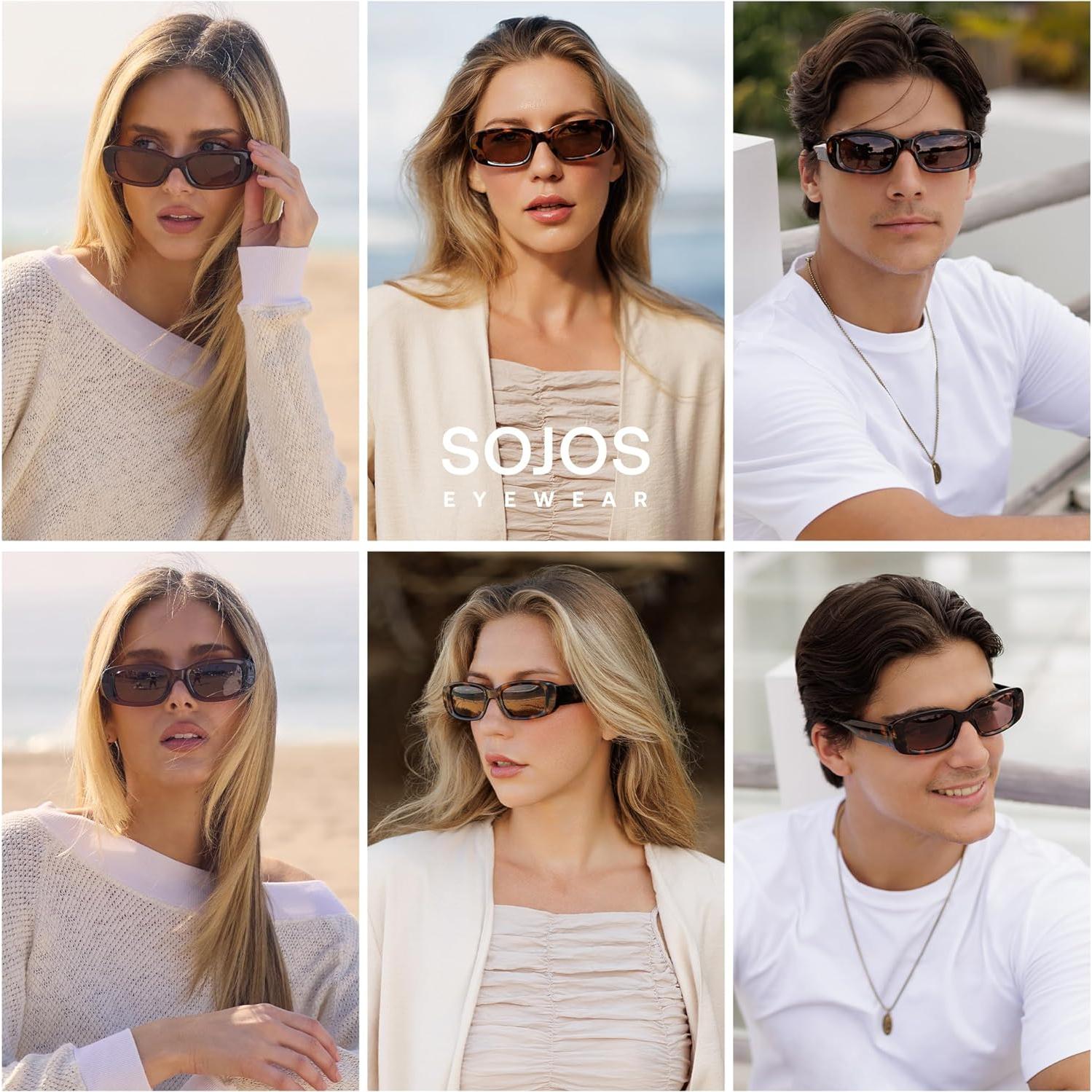 Gafas de sol polarizadas SOJOS SJ2375 rectangulares UV400