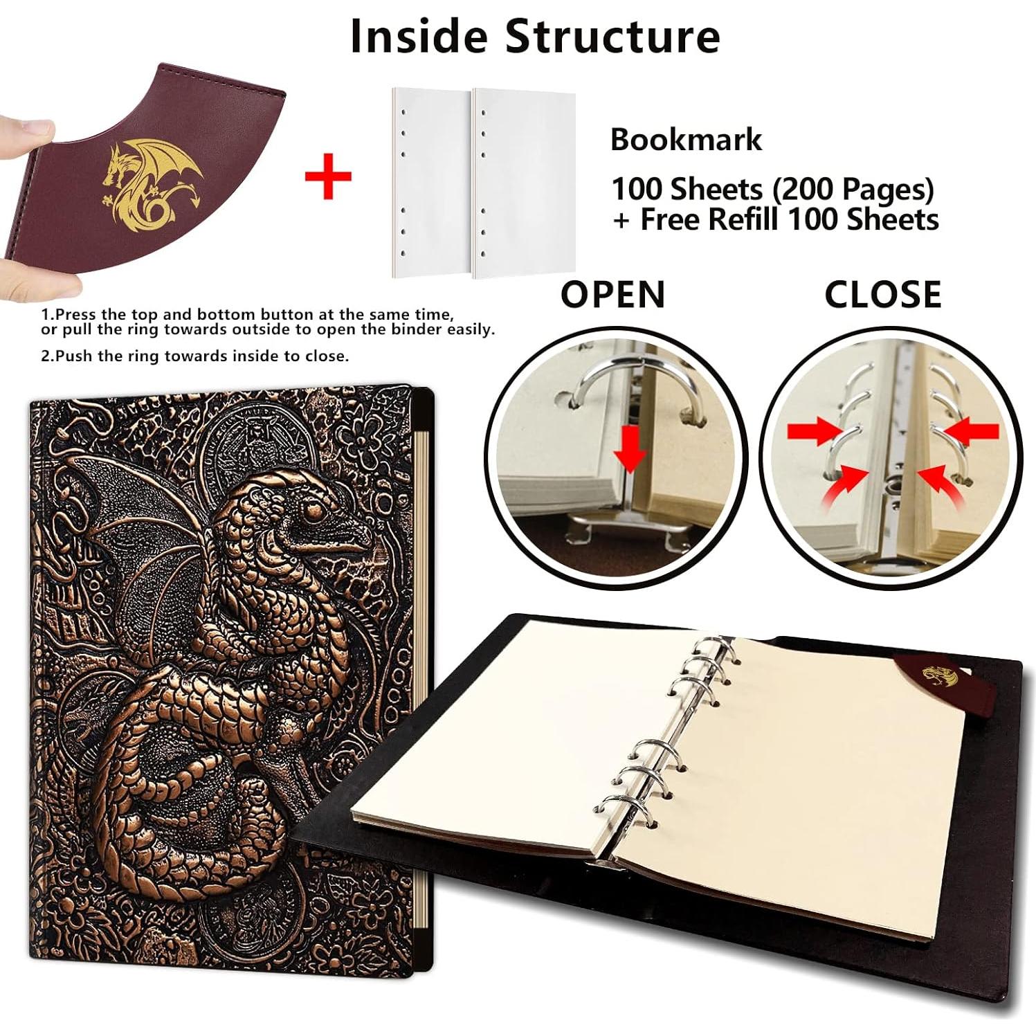 Cuaderno DND Ancient Deer 400 Páginas Cuero Sintético