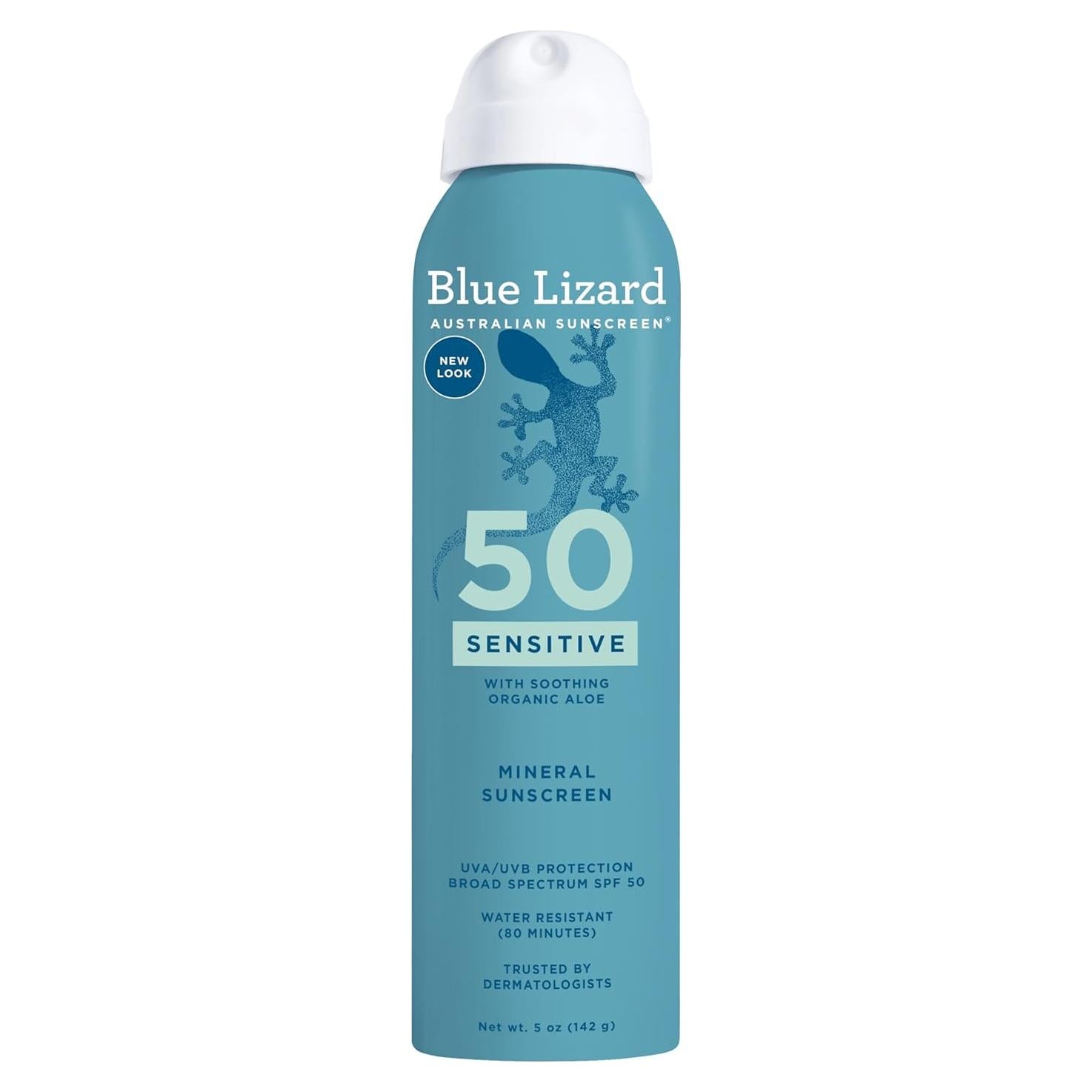 Spray Solar Mineral SPF 50 Blue Lizard 148 ml Piel Sensible
