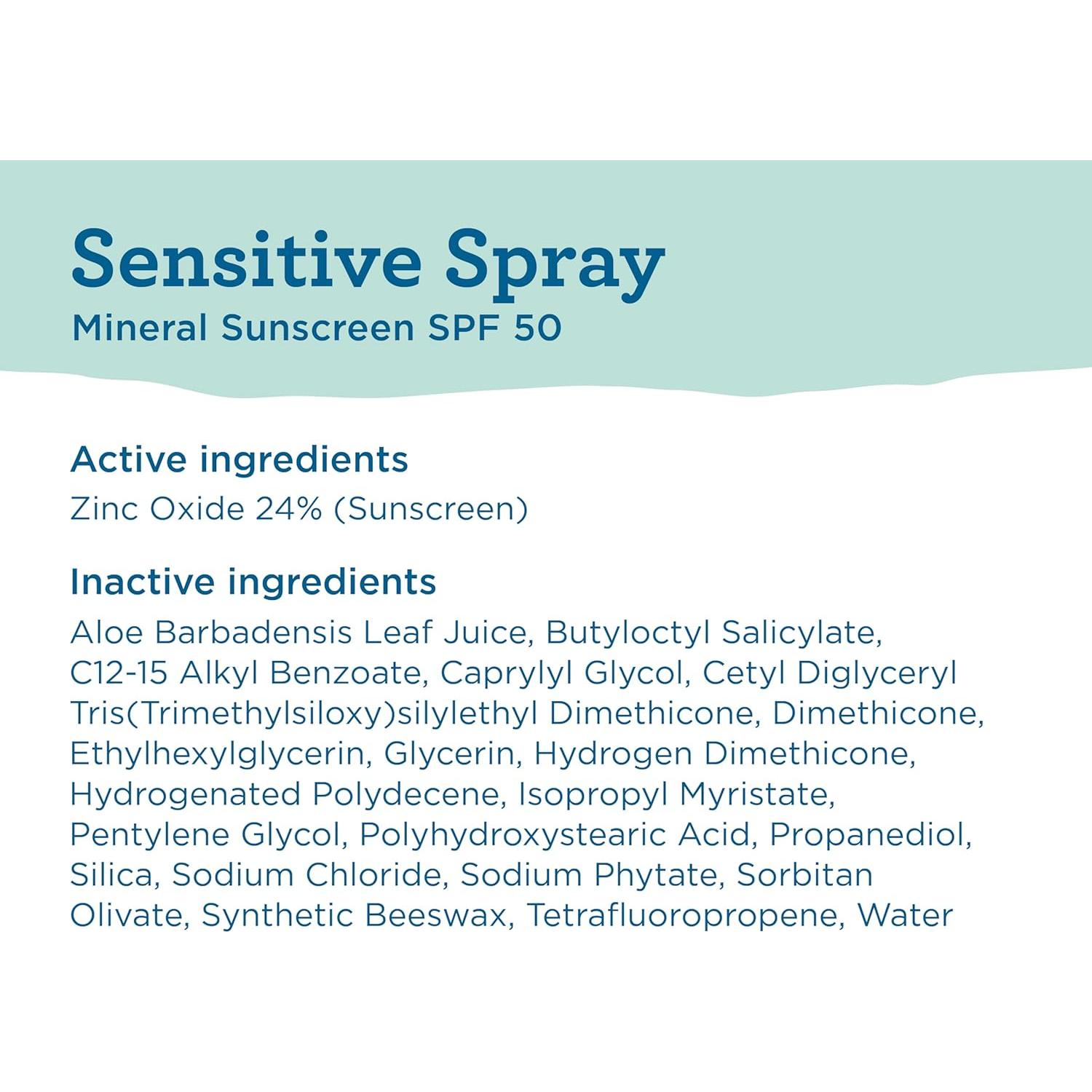 Spray Solar Mineral SPF 50 Blue Lizard 148 ml Piel Sensible