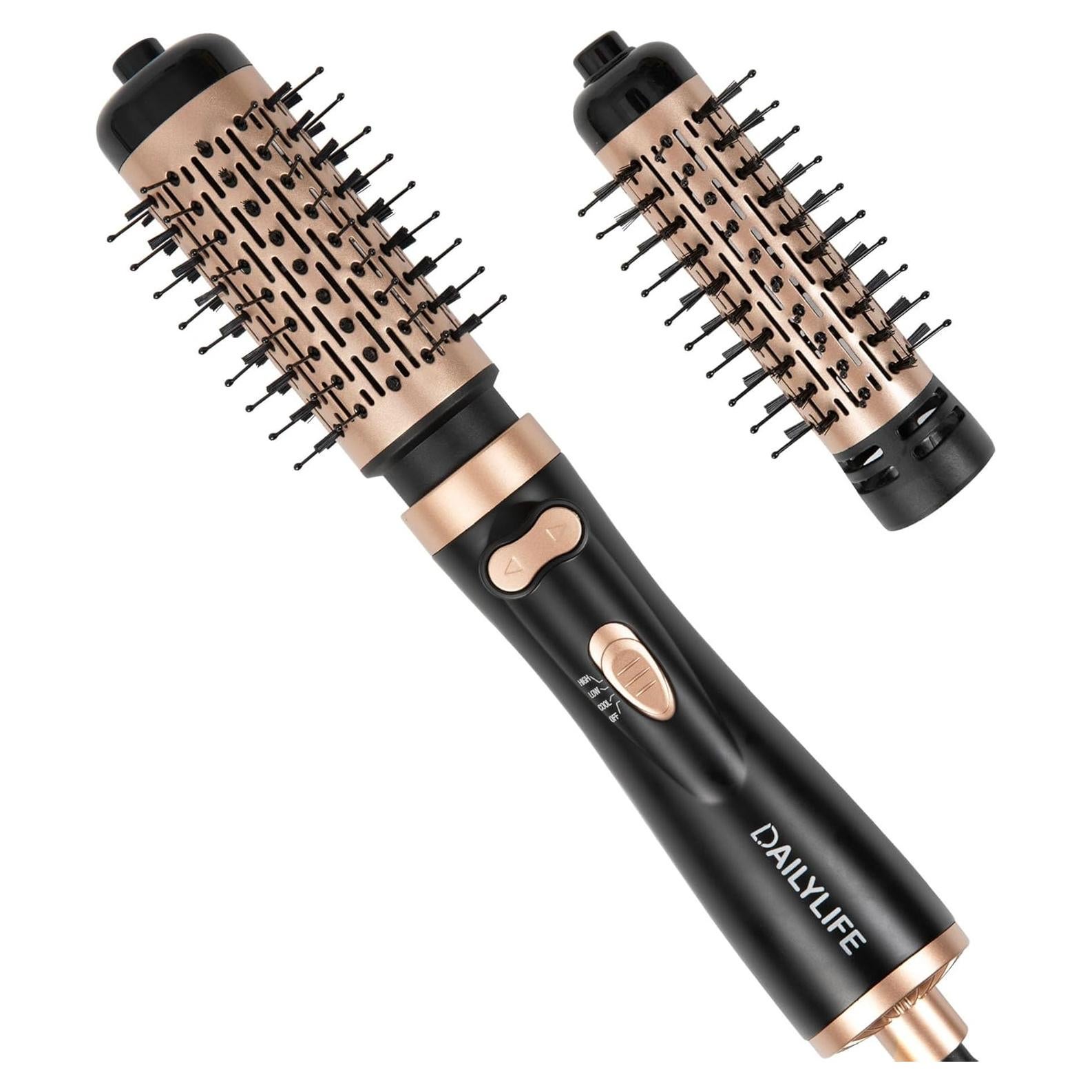 Cepillo Secador de Cabello Rotatorio DAILYLIFE 4 en 1 con 2 Cepillos