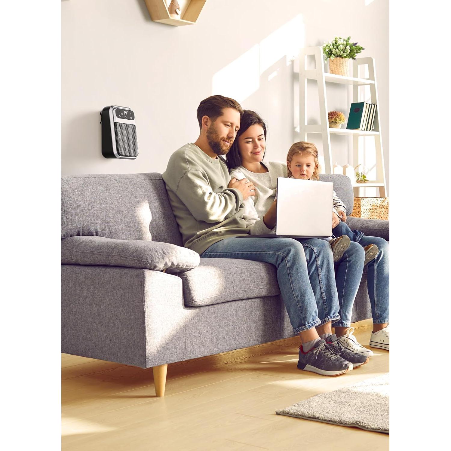 Calefactor Eléctrico de Pared GiveBest 800W con Control Remoto