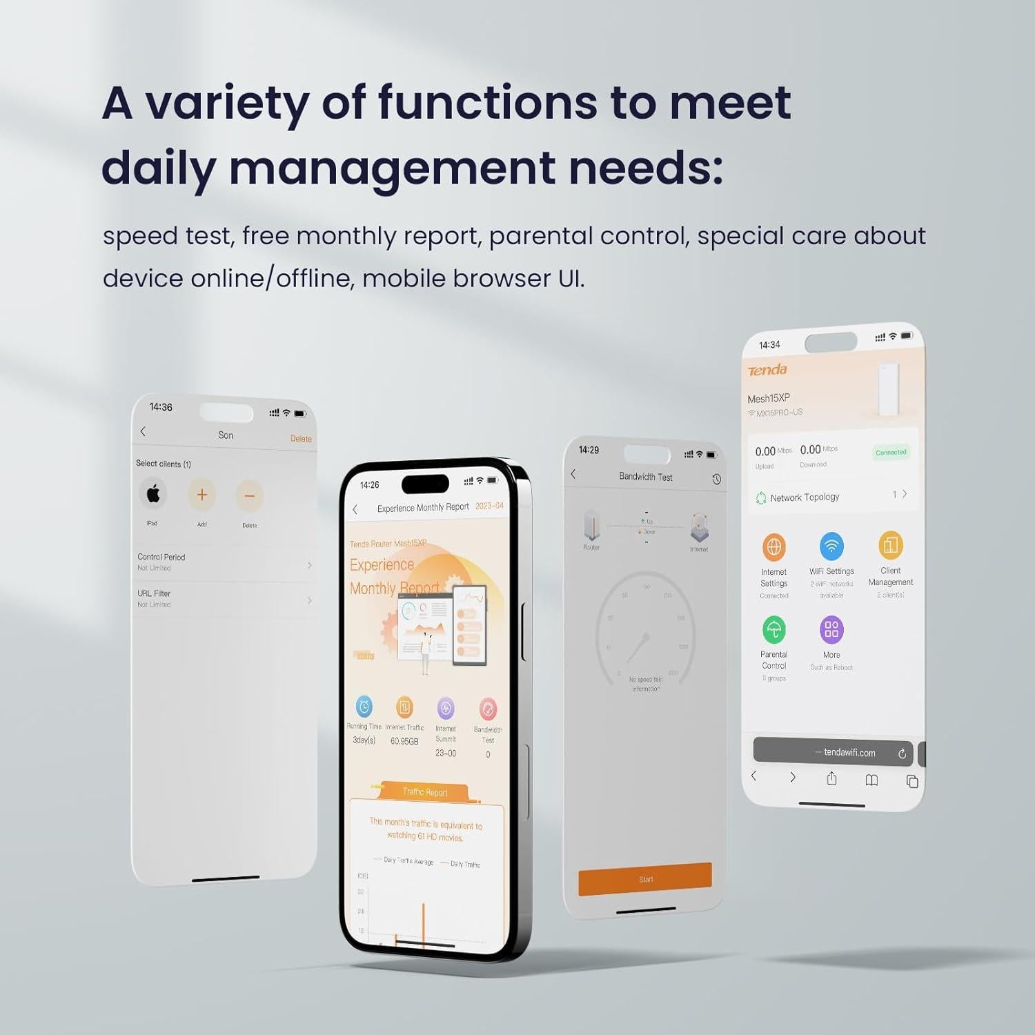 Sistema Mesh WiFi 6 Tenda Nova MX15 Pro - 520 m² Cobertura