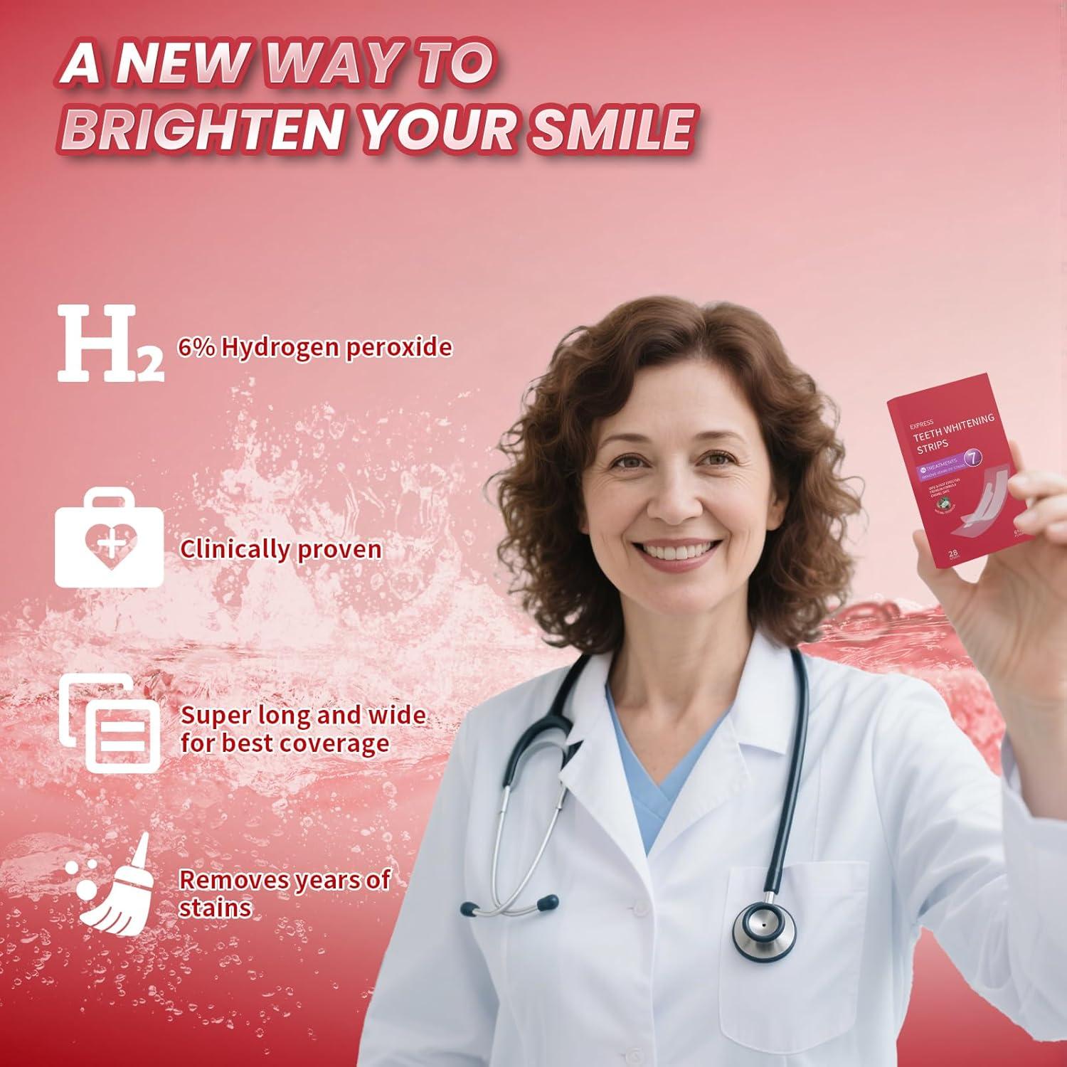 Tiras Blanqueadoras de Dientes Lanlwos 28 Unidades Sensibles