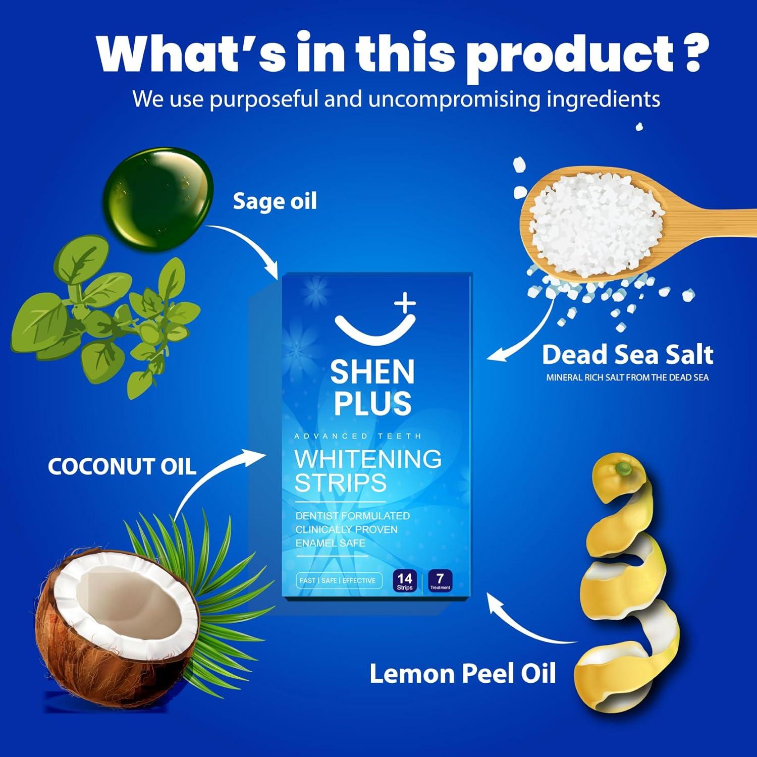 Tiras Blanqueadoras de Dientes Shen Plus - 14 Tiras Naturales