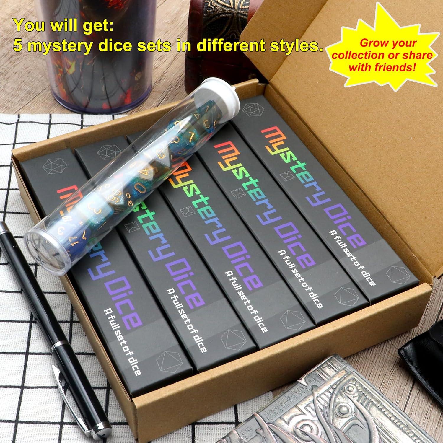 Conjunto de Dados Poliedricos Haxtec - 5 Sets Aleatorios D&D