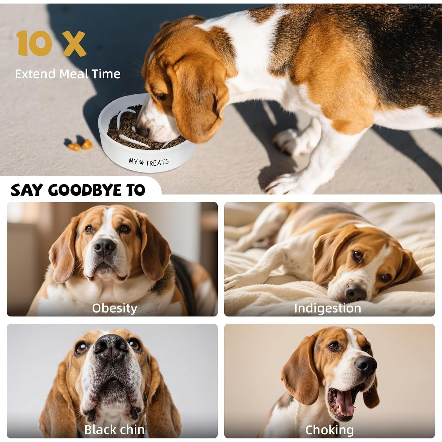 Cuenco de Cerámica para Perros Silkwishes - Alimentación Lenta 0.14L