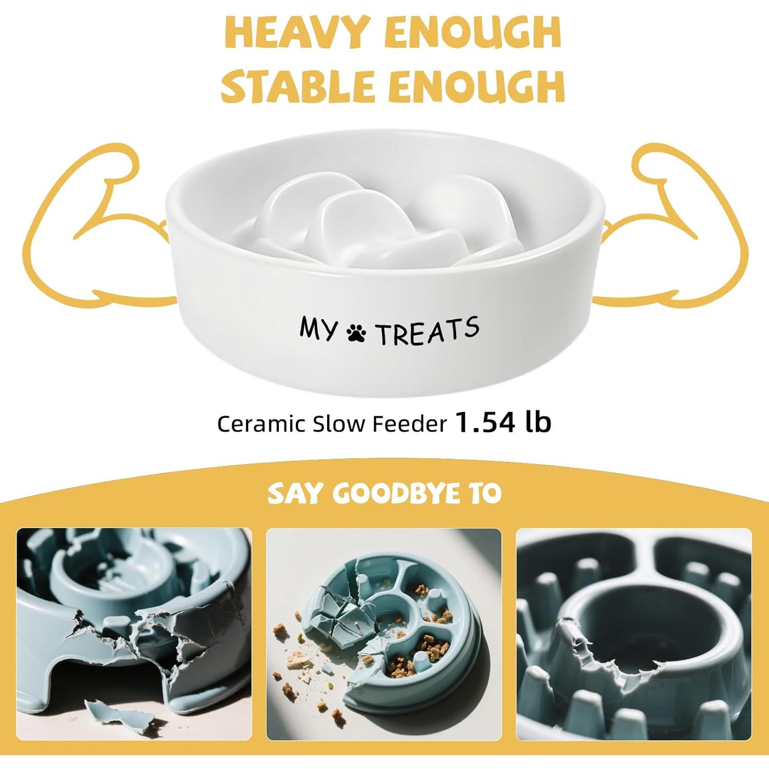 Cuenco de Cerámica para Perros Silkwishes - Alimentación Lenta 0.14L