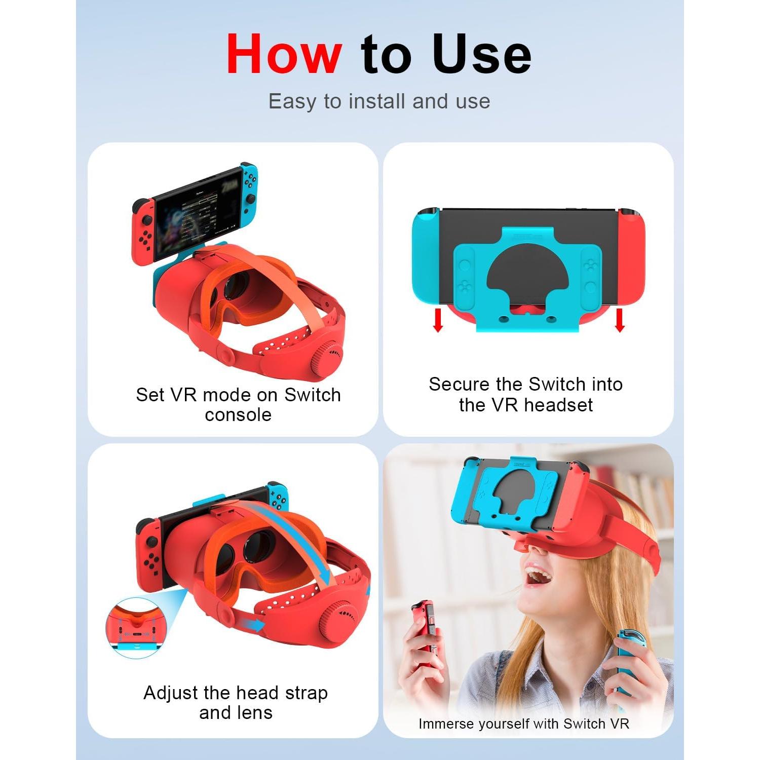 Auriculares VR Nintendo Switch y OLED STARTRC con lente ajustable