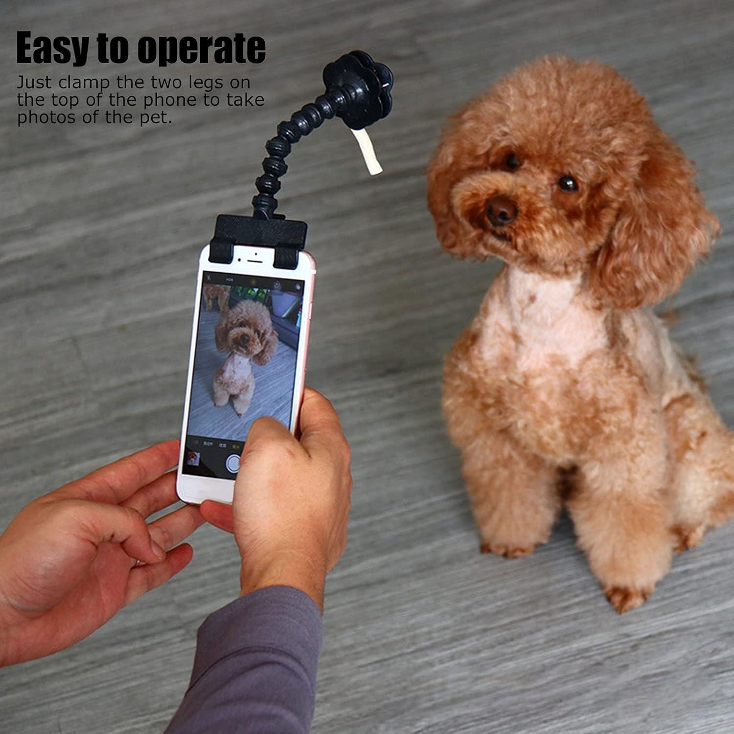 Palo para Selfies de Mascotas ZJchao con Clip Flor Negro