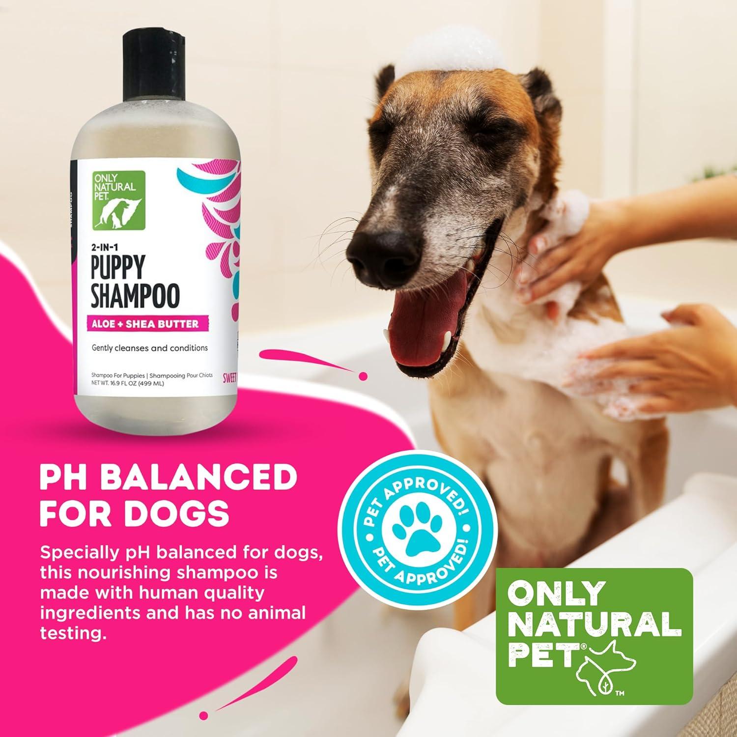 Champú 2-en-1 para Cachorros Only Natural Pet con Aloe y Karité - 478 ml