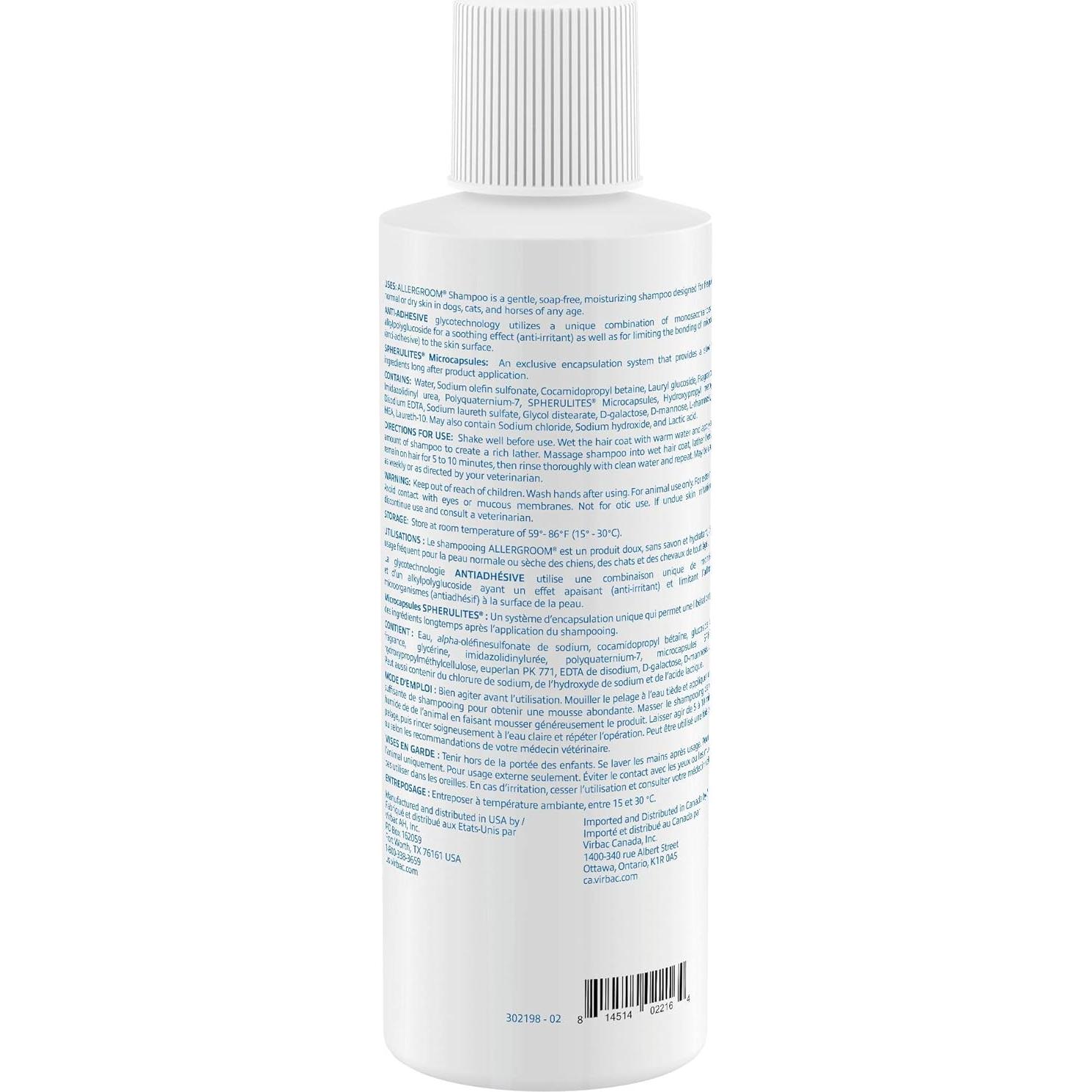 Champú para mascotas Virbac Allergroom 473 ml - Piel normal o seca