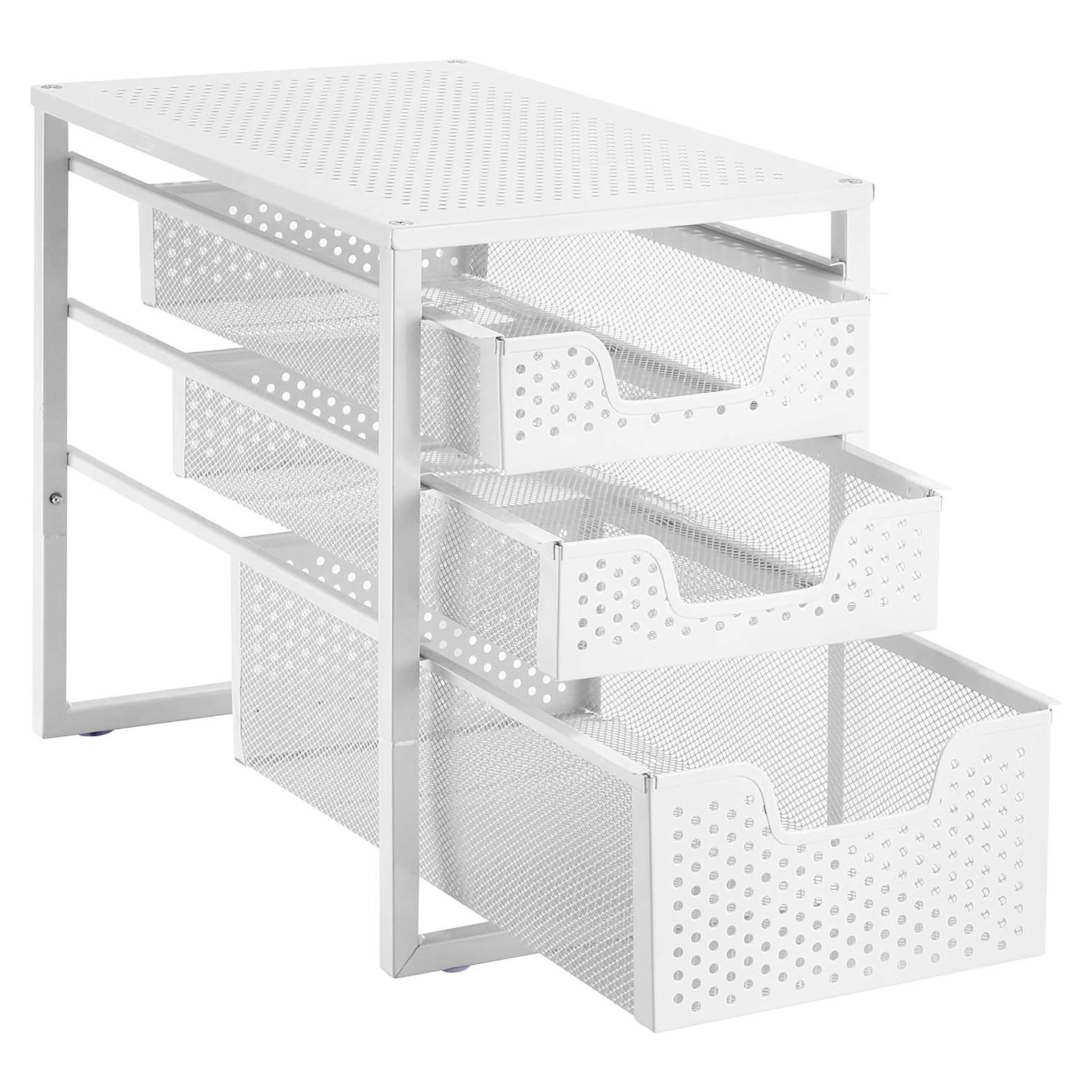 Organizador de Gabinete Bajo Fregadero Simple Trending 3 Niveles Blanco