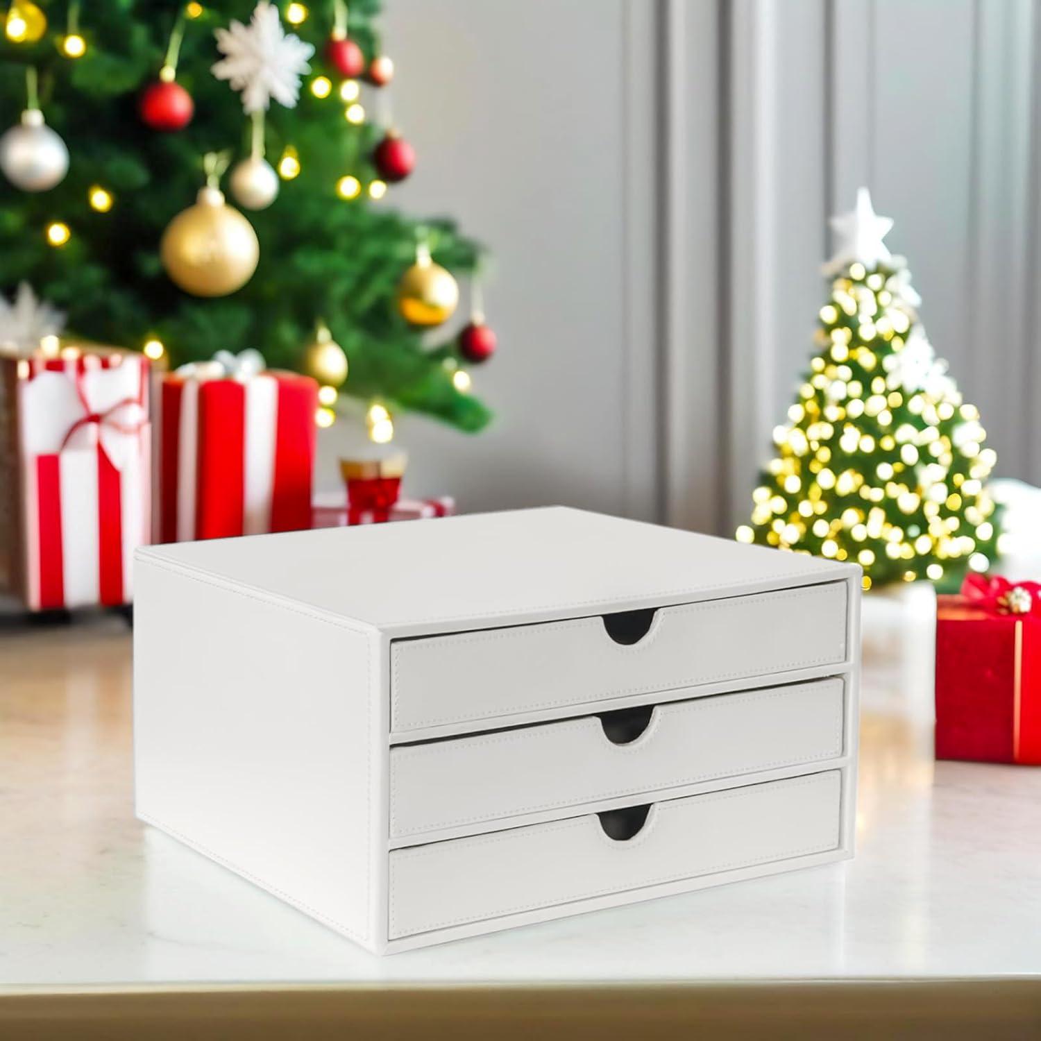 Organizador de Documentos UnionBasic 3 Cajones Blanco