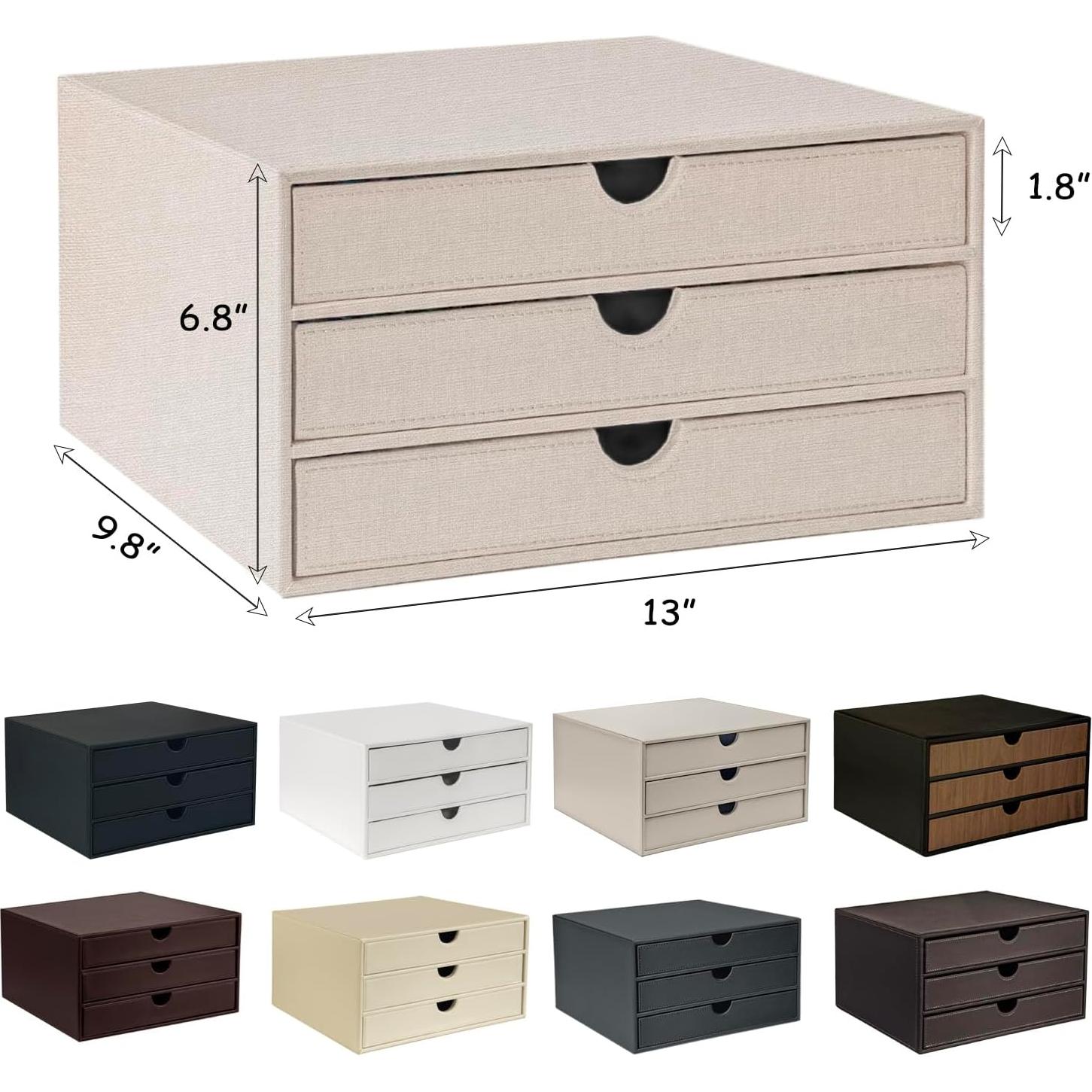 Organizador de Documentos UnionBasic 3 Cajones Blanco