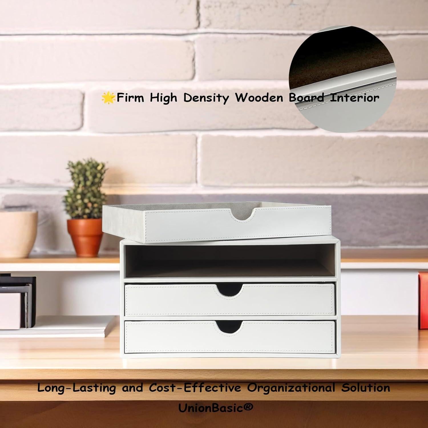 Organizador de Documentos UnionBasic 3 Cajones Blanco