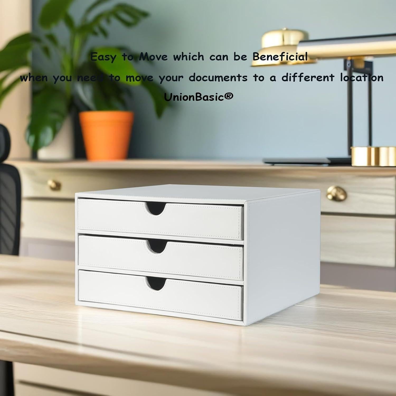 Organizador de Documentos UnionBasic 3 Cajones Blanco