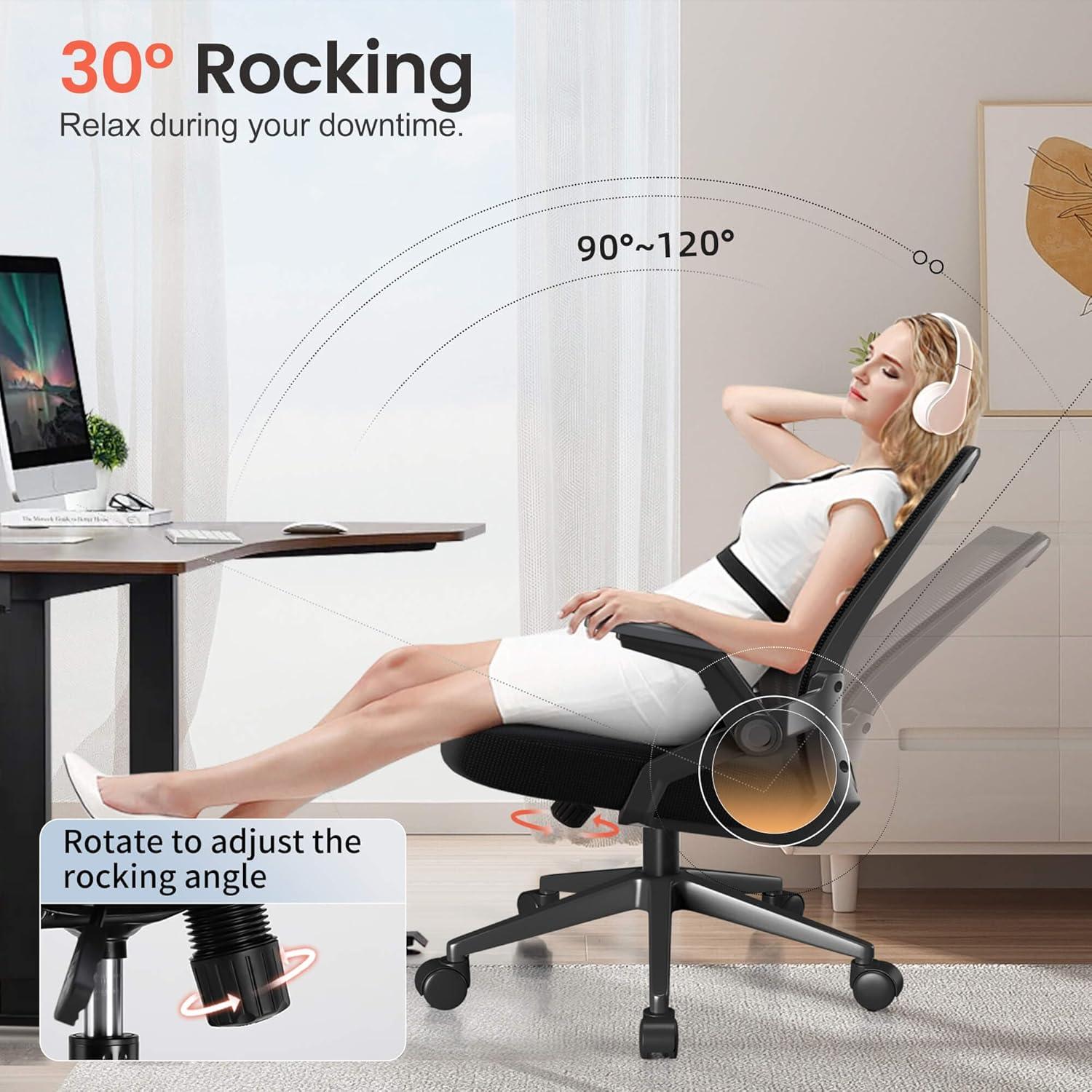 Silla de Oficina Ergonómica GTRACING CH219 Negra con Soporte Lumbar