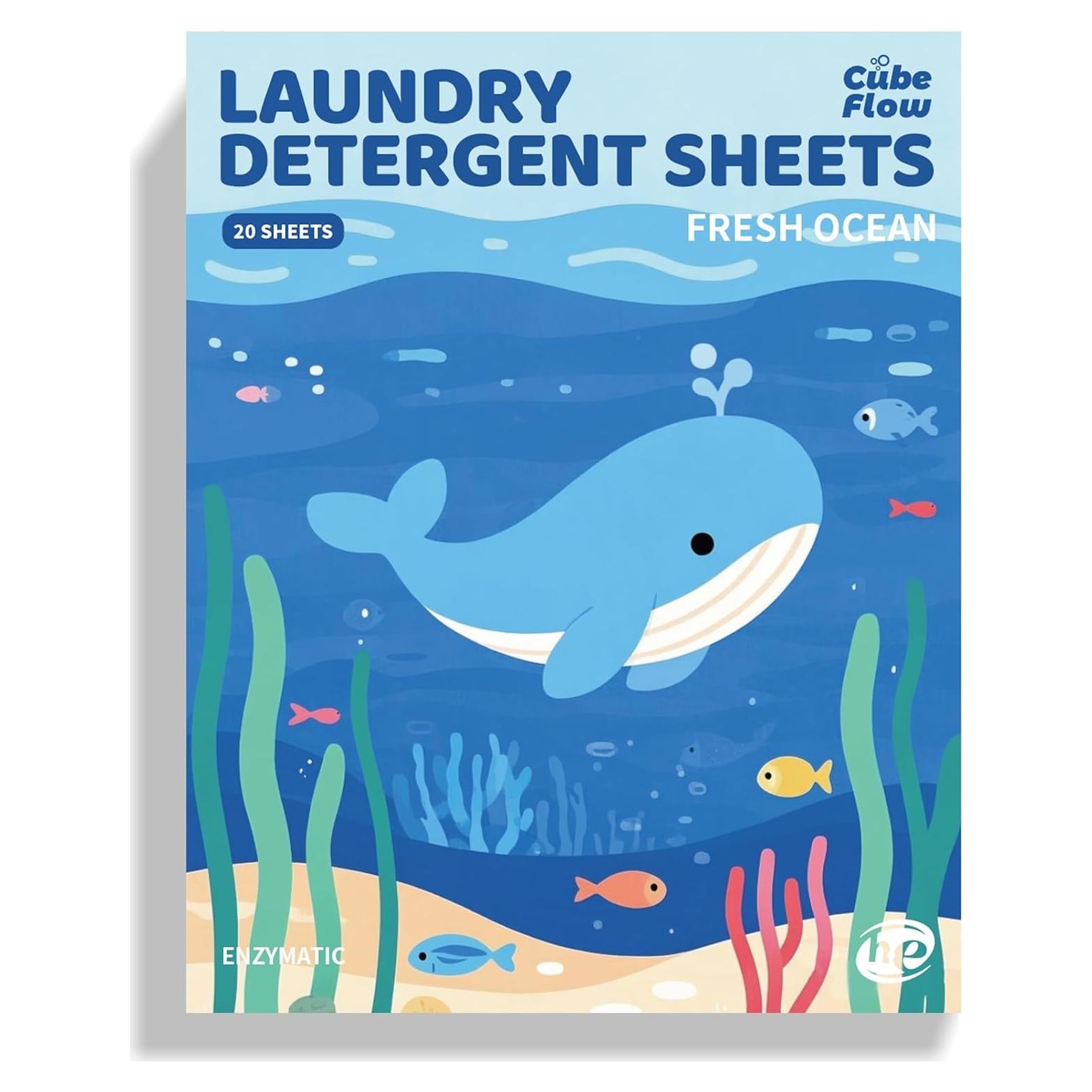 Hojas de detergente ecológicas PODS TIMES - 40 cargas, aroma océano