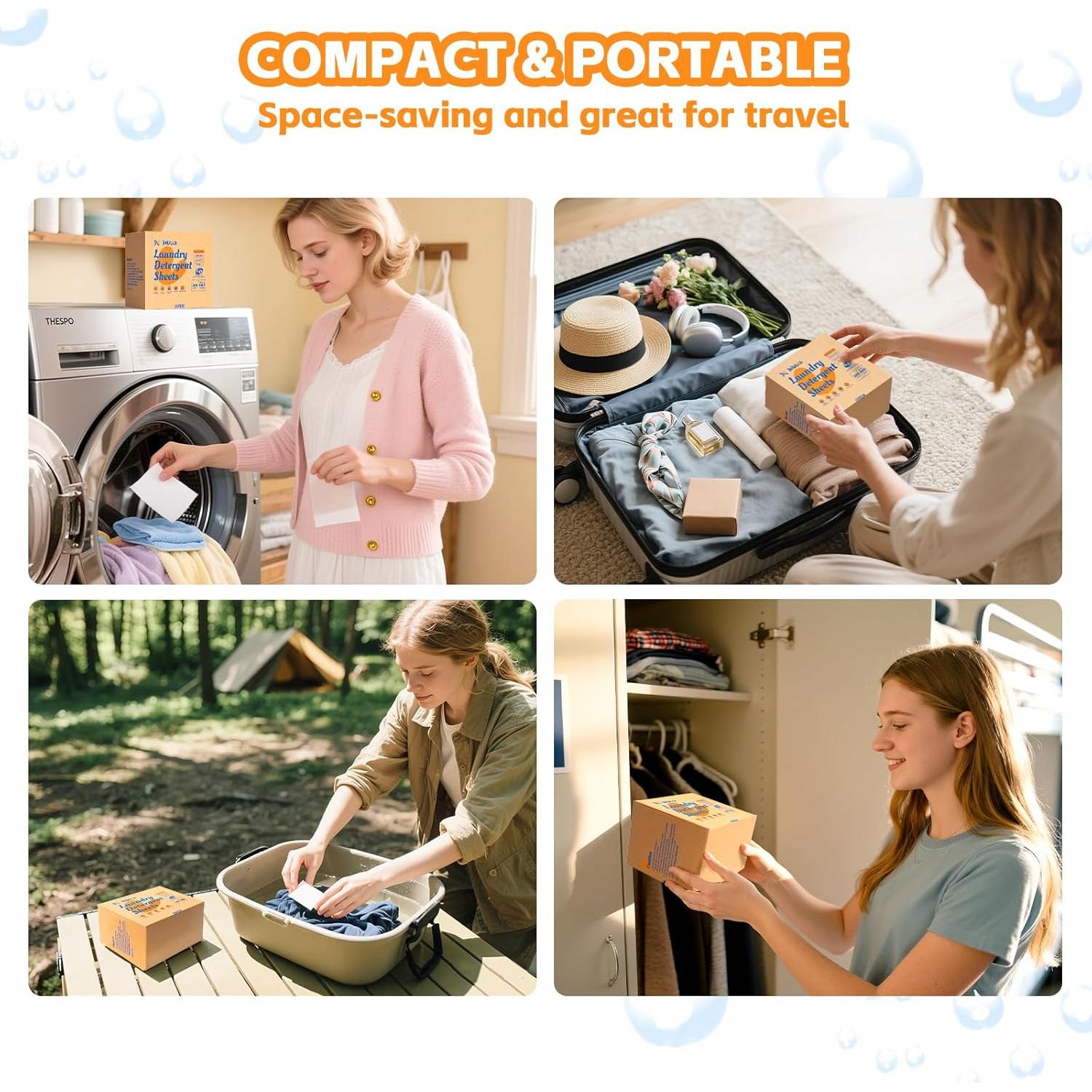 Hojas de detergente ecológicas BellaLuce - 400 cargas, aroma lino