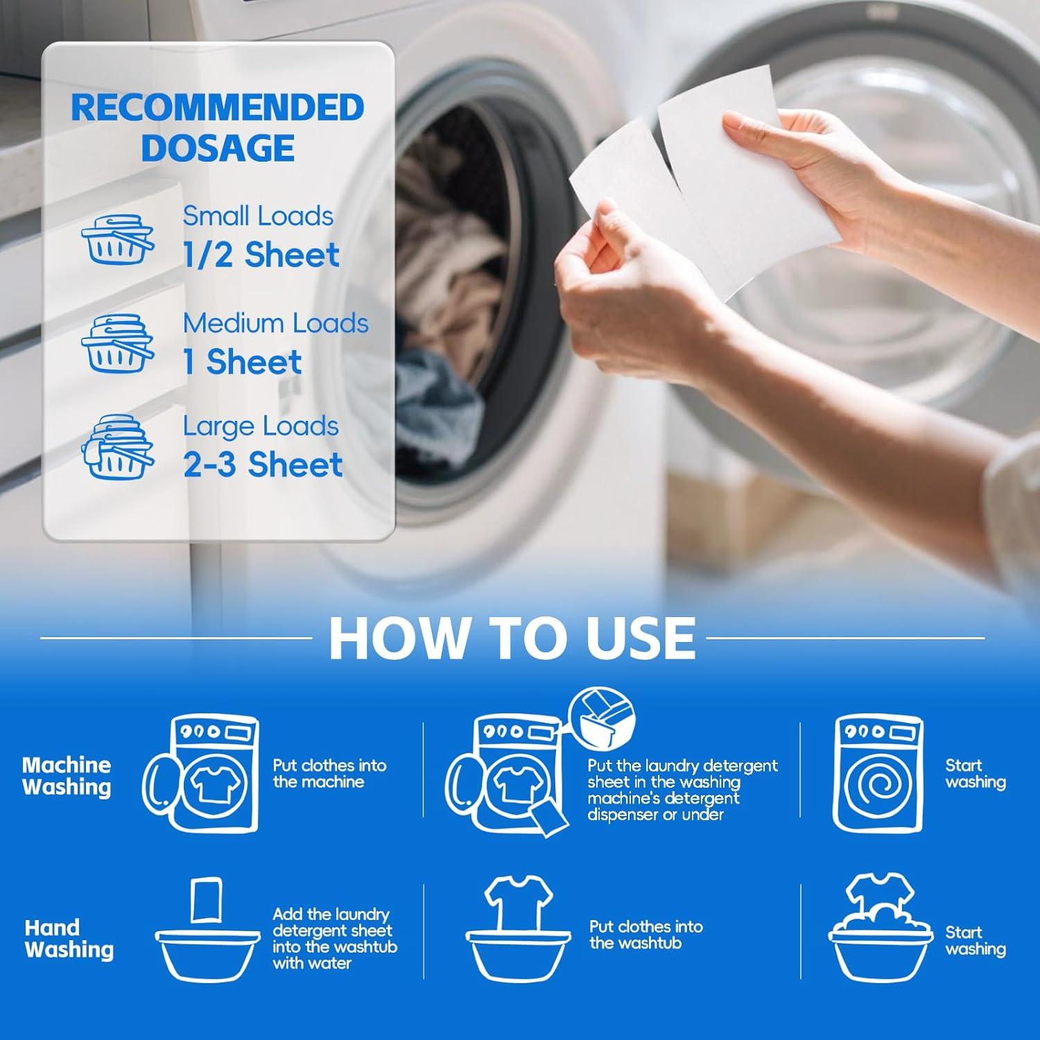 Hojas de detergente ecológicas BellaLuce - 400 cargas, aroma lino