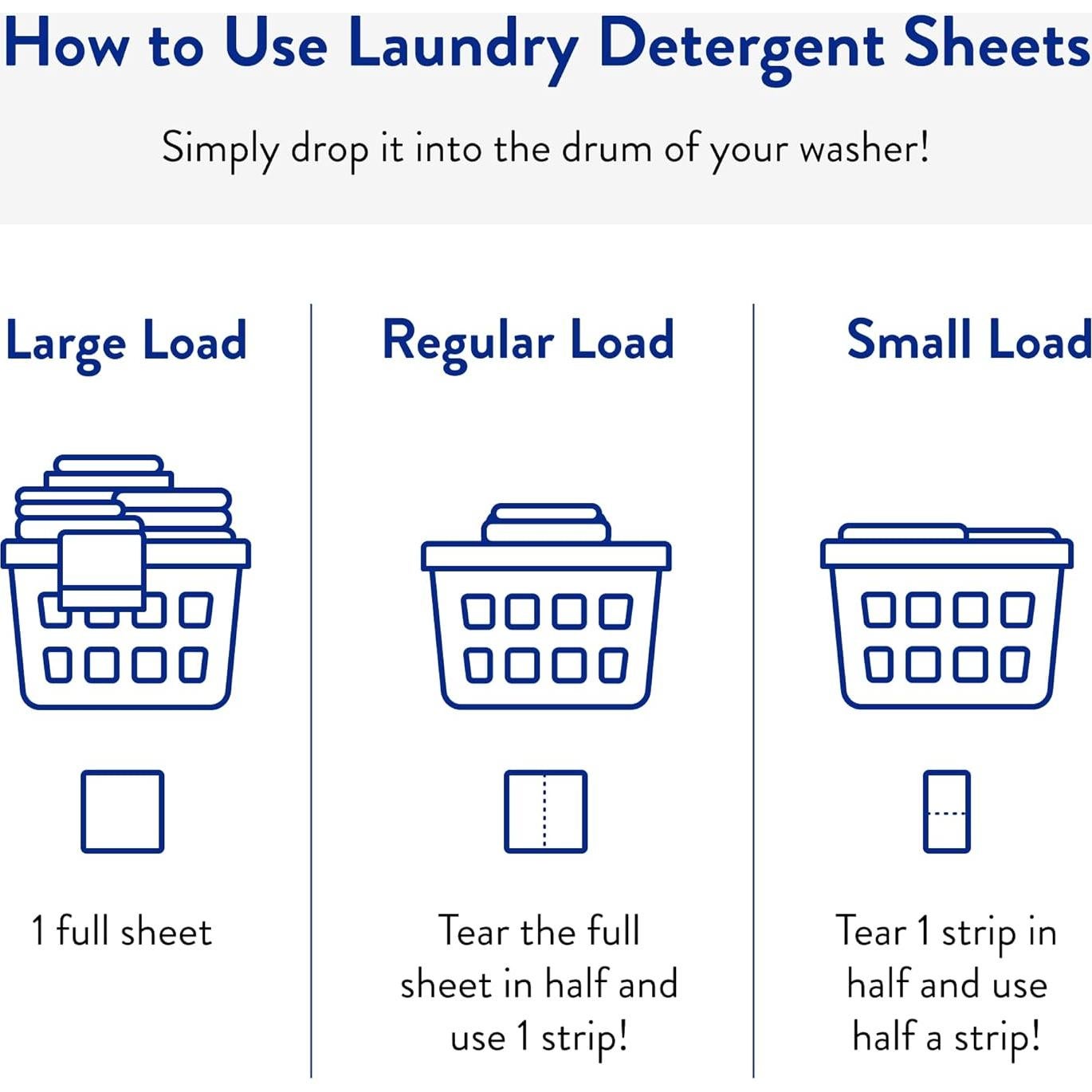 Hojas de detergente Clean People - 384 unidades hipoalergénicas