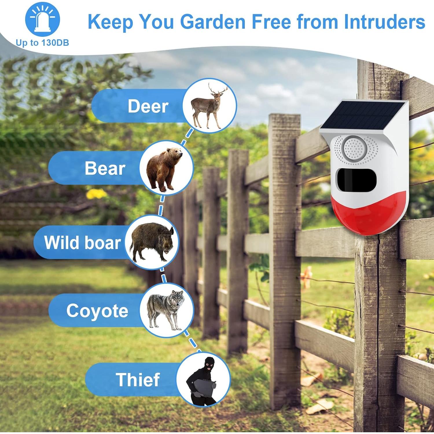 Alarma de Movimiento Solar ChunHee SL07 - 2 Sensibilidad Ajustable