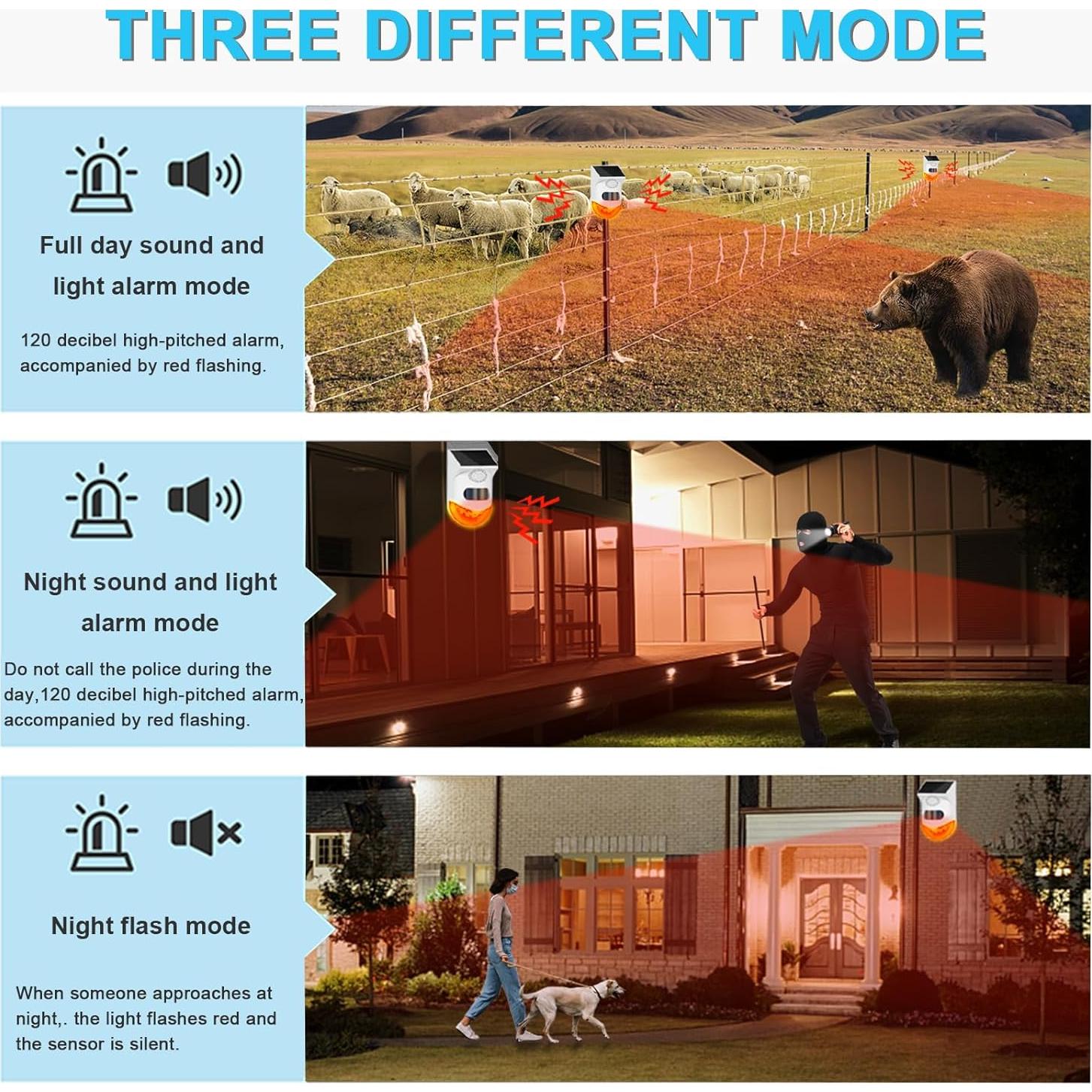 Alarma de Movimiento Solar ChunHee SL07 - 2 Sensibilidad Ajustable