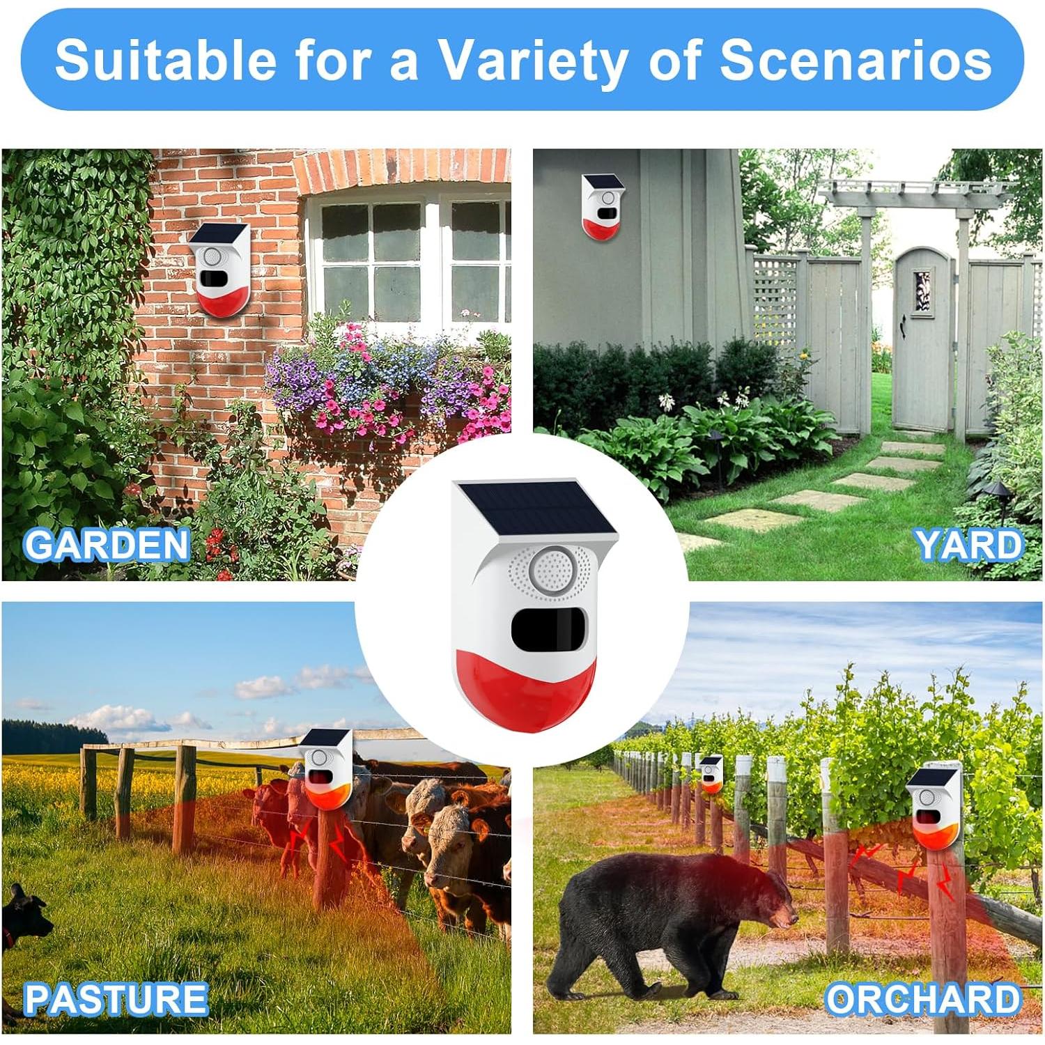 Alarma de Movimiento Solar ChunHee SL07 - 2 Sensibilidad Ajustable