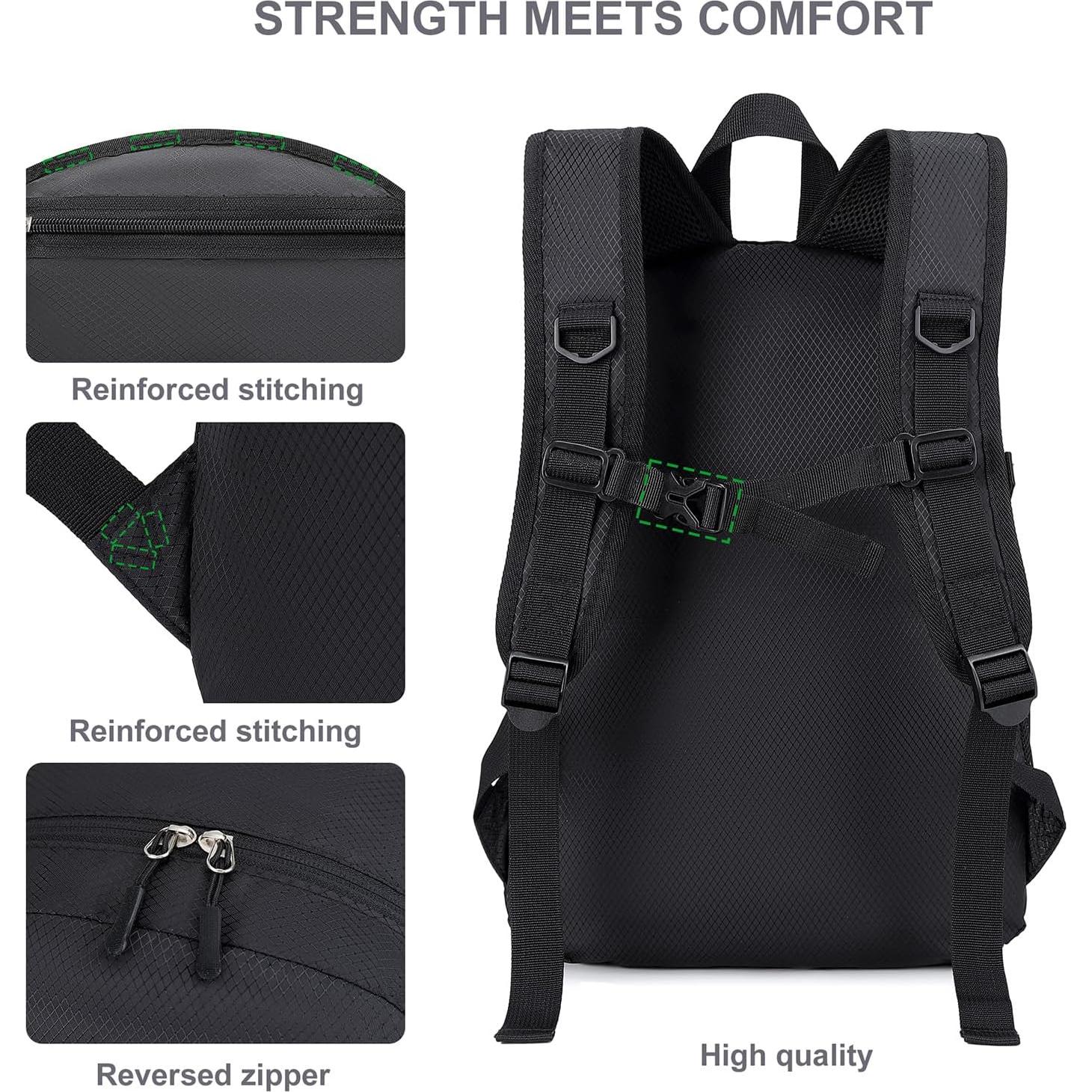 Mochila de viaje plegable 30L resistente al agua Cinco Sustancias