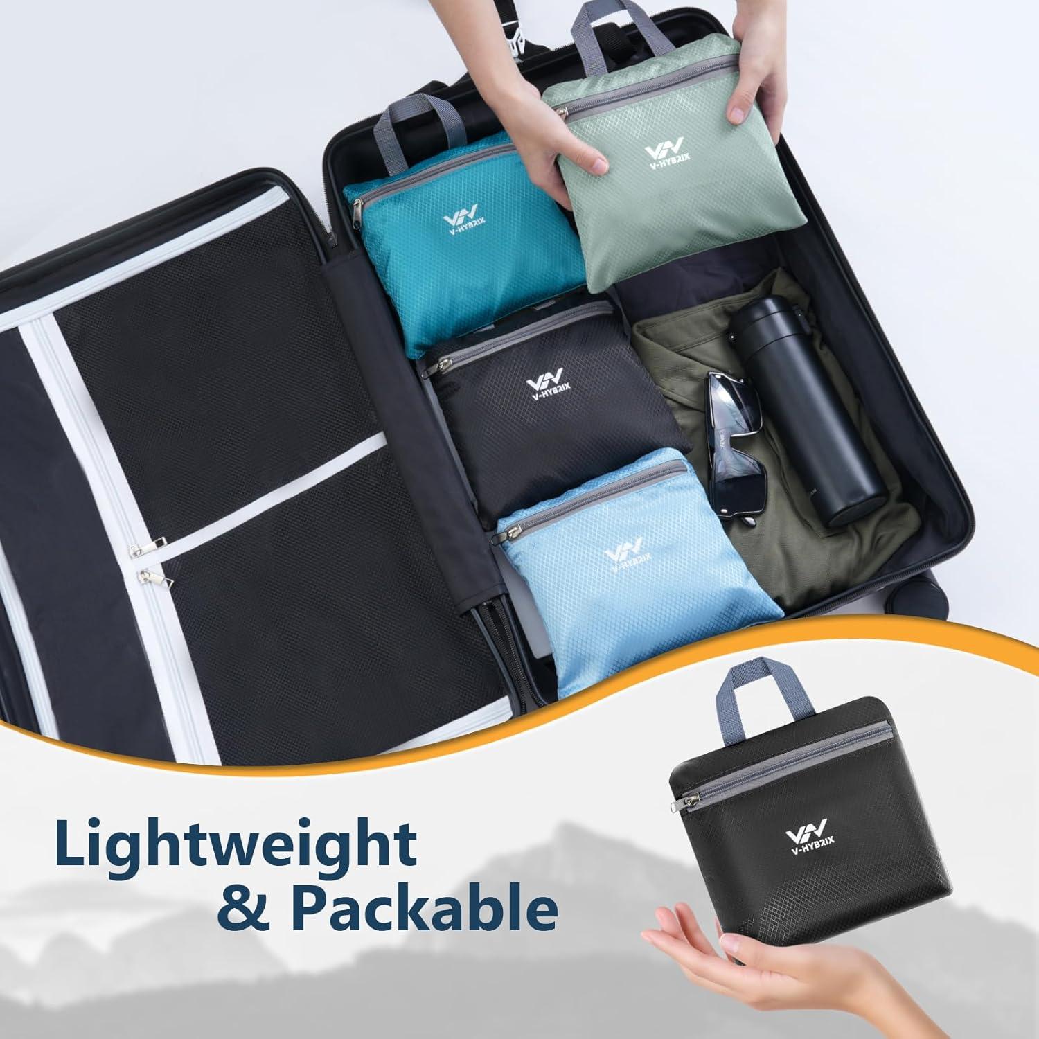 Mochila de Senderismo Plegable VHYBRIX 15L Impermeable Negra