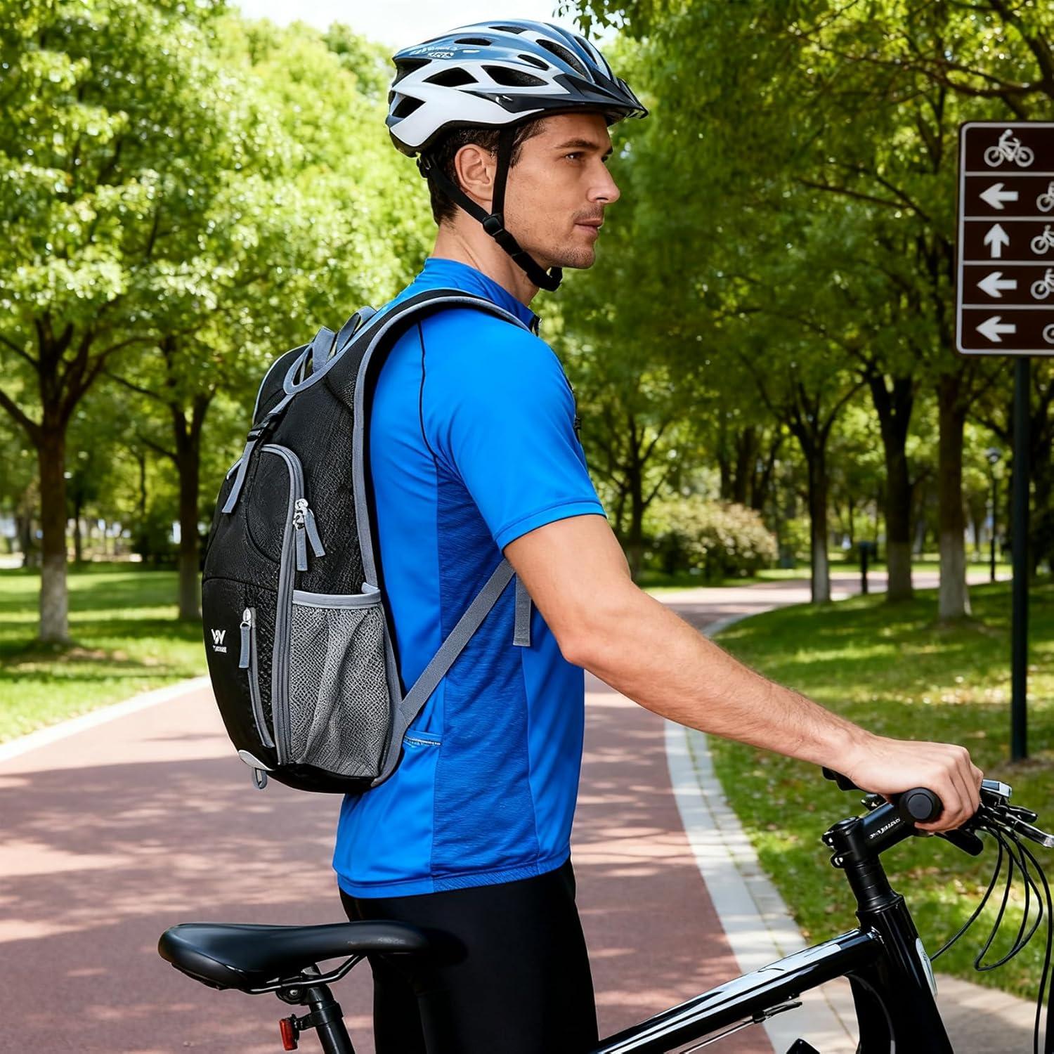 Mochila de Senderismo Plegable VHYBRIX 15L Impermeable Negra