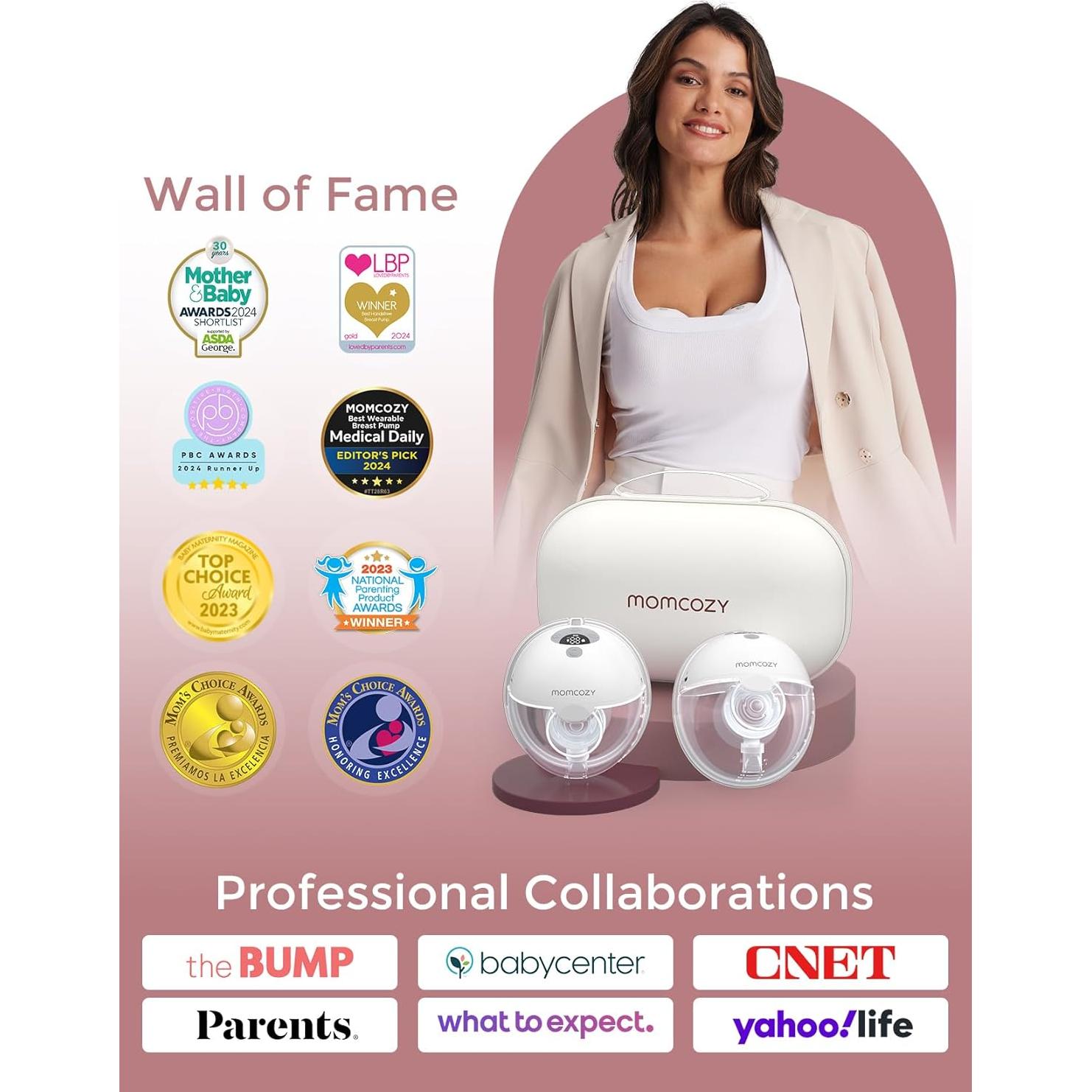 Extractor de Leche Eléctrico Momcozy M5 Doble Flange 24mm