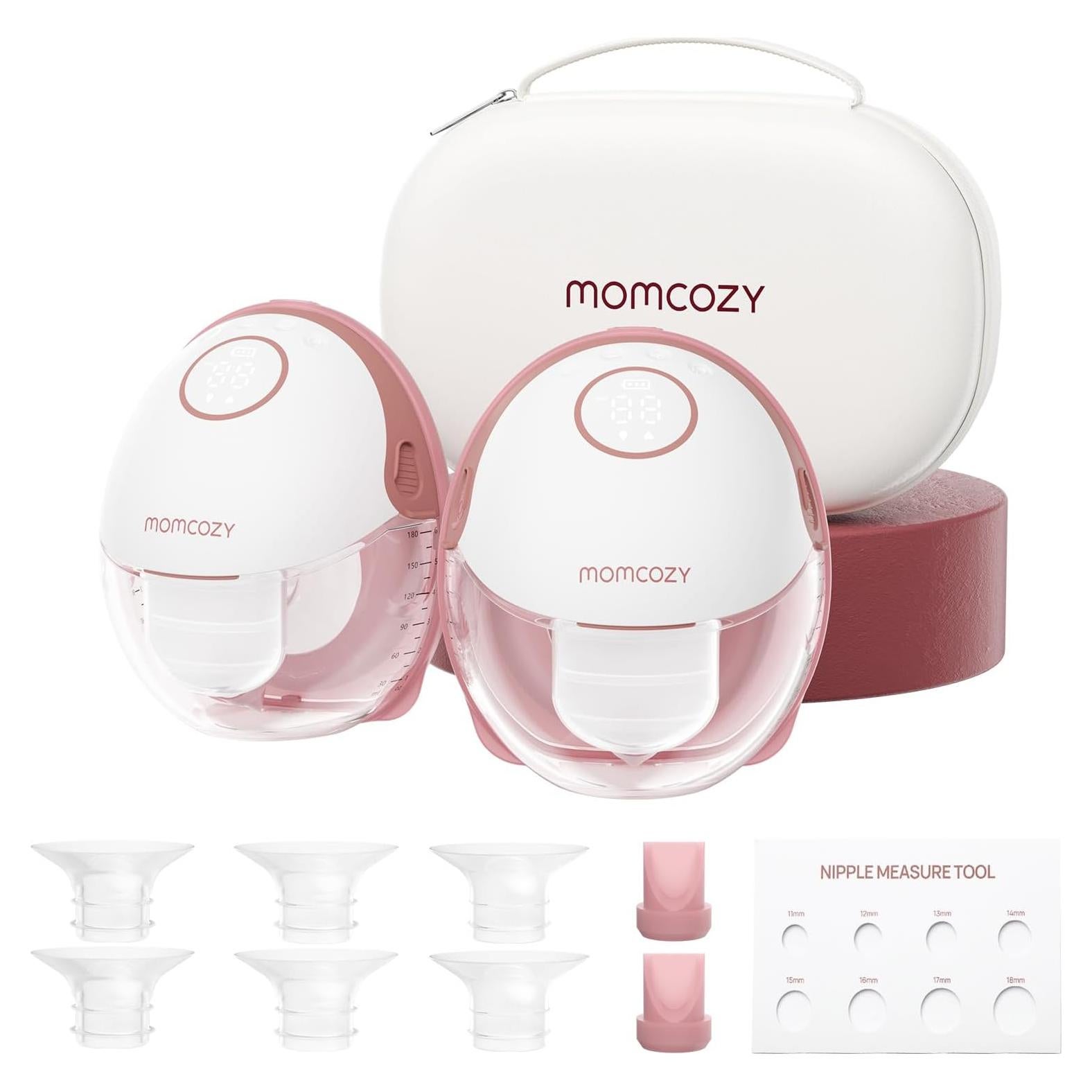 Extractor de Leche Manos Libres Momcozy M6 24mm Rojo Acogedor