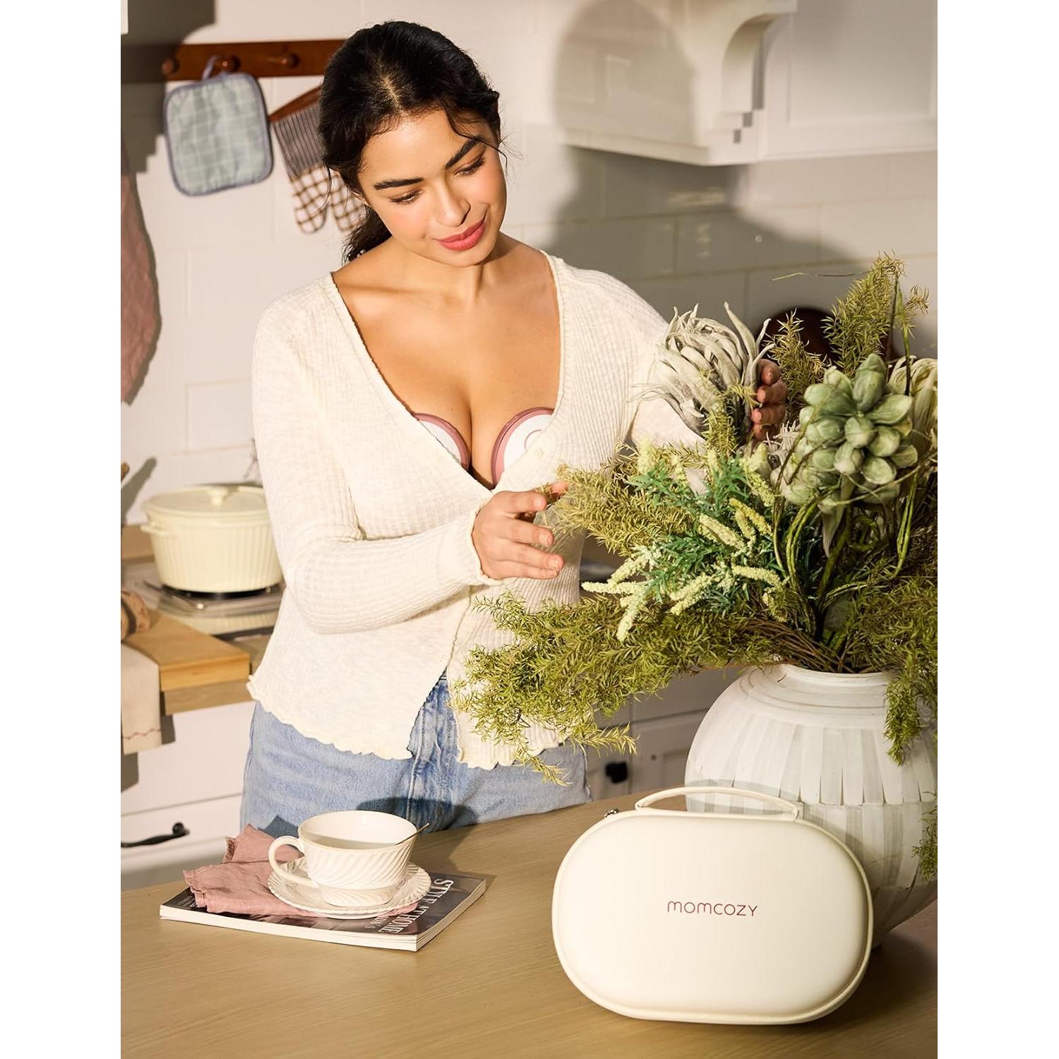 Extractor de Leche Manos Libres Momcozy M6 24mm Rojo Acogedor