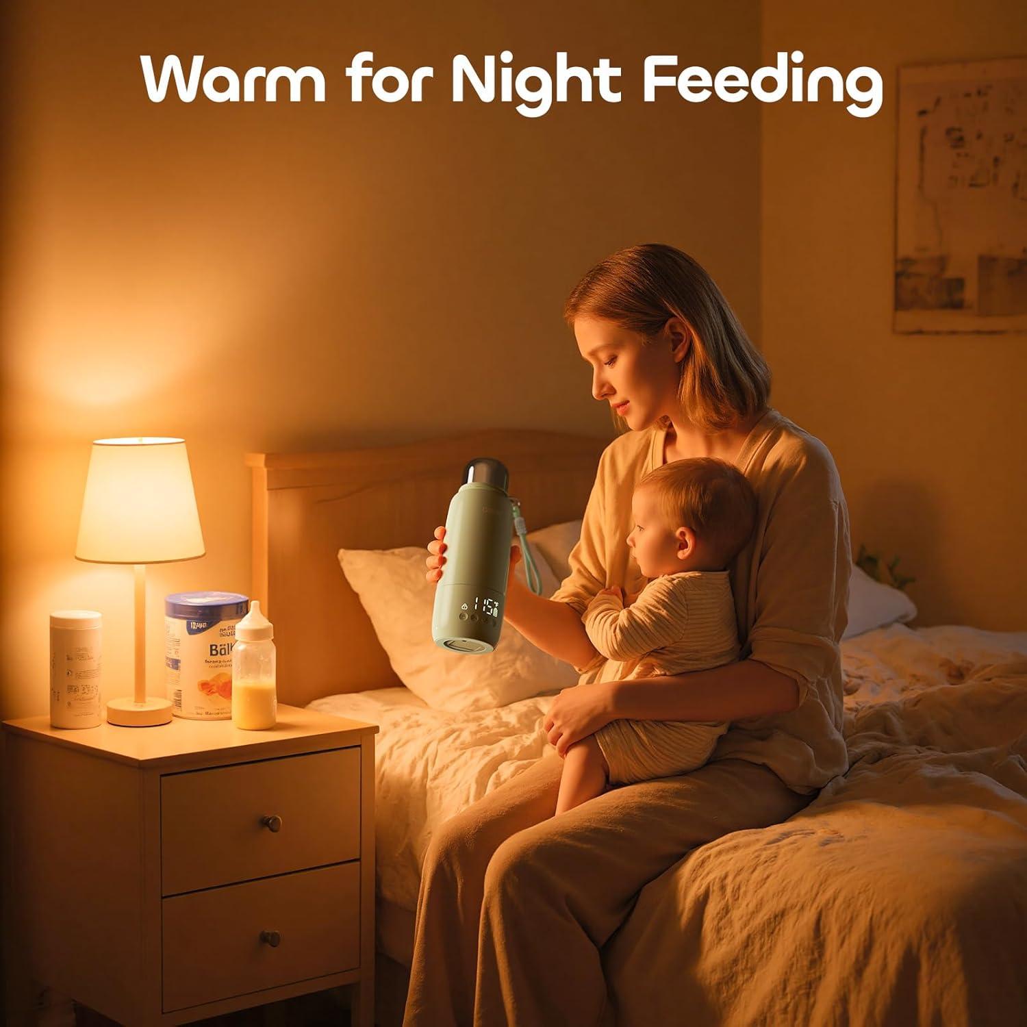 Calentador de Botellas Portátil QIBOX 500ml Carga Rápida 36W