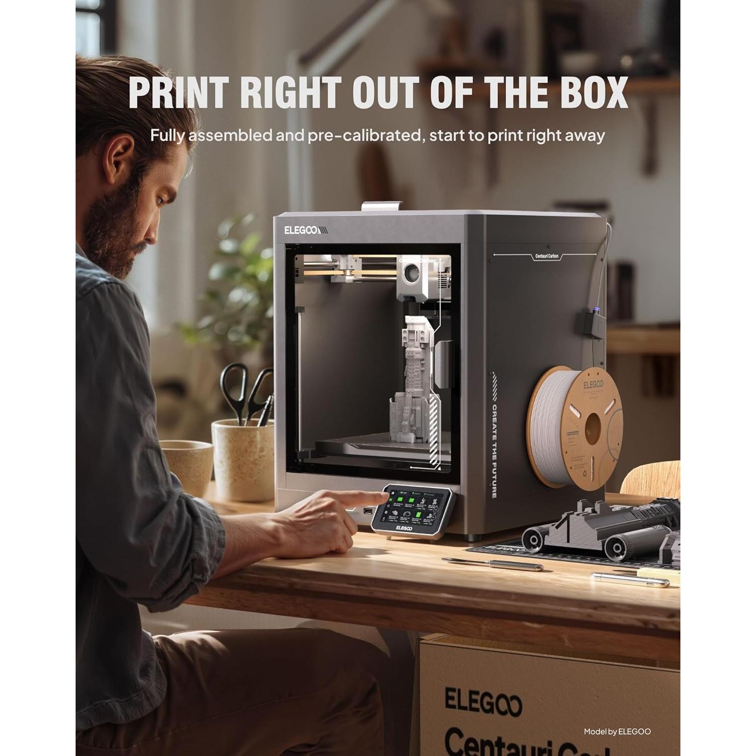 Impresora 3D ELEGOO Centauri Carbon, 256x256x256 mm, 500 mm/s