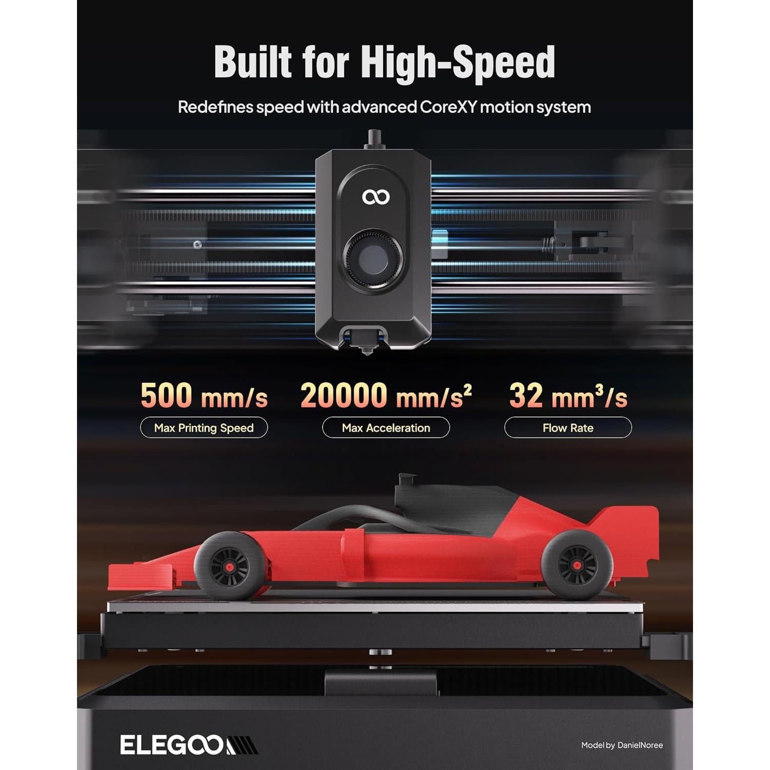 Impresora 3D ELEGOO Centauri Carbon, 256x256x256 mm, 500 mm/s