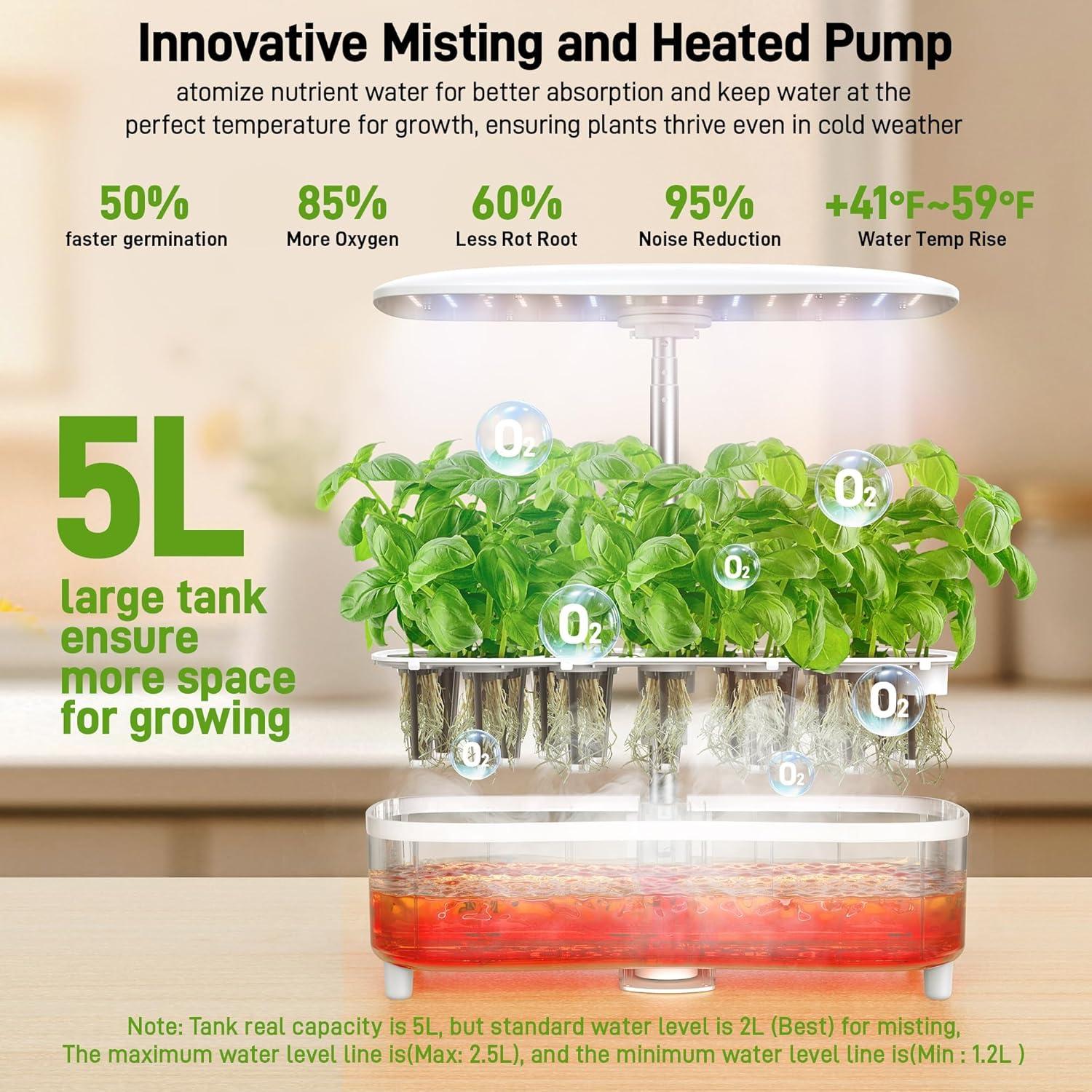 Kit de Cultivo Hidropónico Xlapo 15 Cápsulas 5L Luz 48W